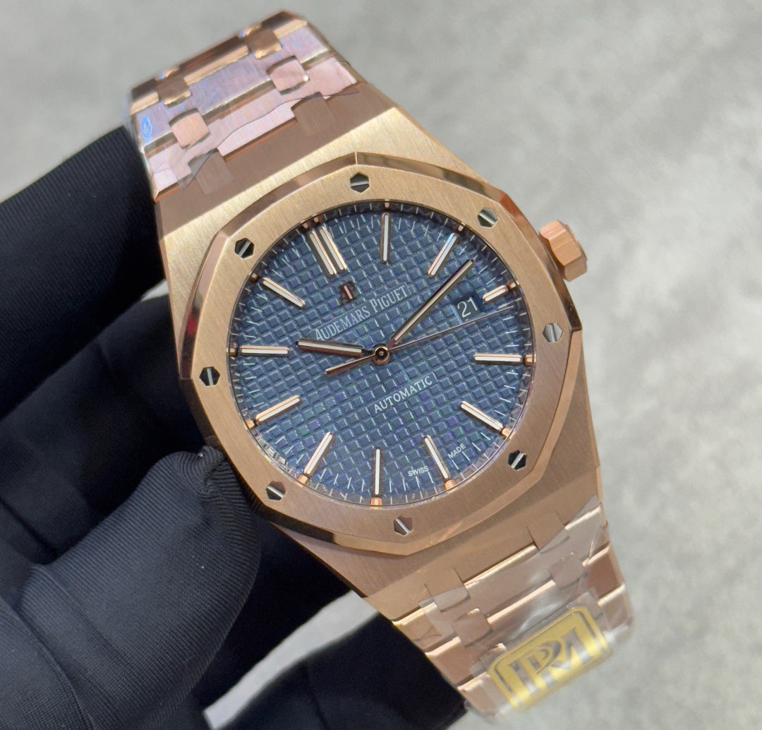 Audemars Piguet Royal Oak Selfwinding Rose Gold 41mm 15400OR Blue Dial