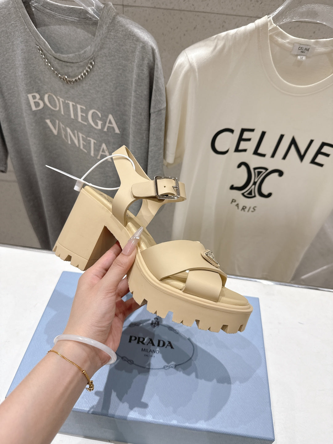 Prada 2026 Sandal 90mm Leather 852708