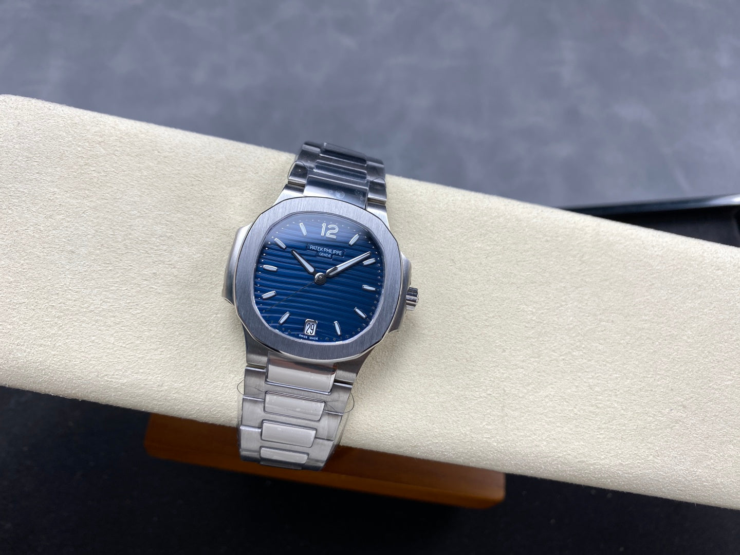 PATEK Nautilus 35.2mm Silver Blue Dial