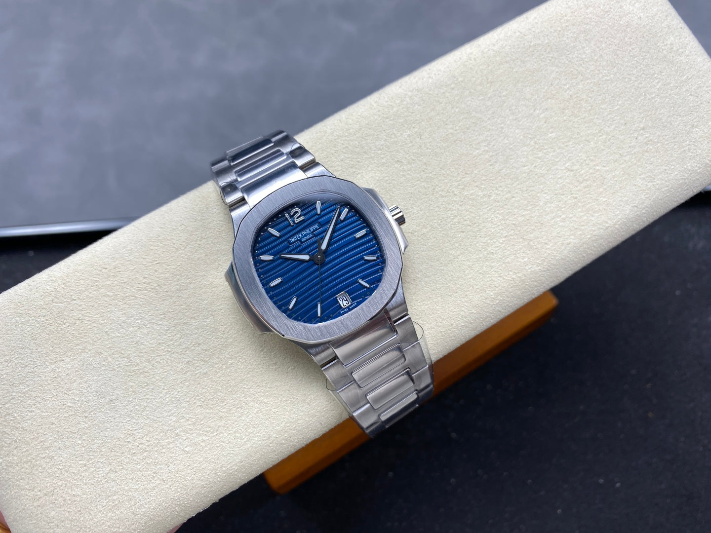 PATEK Nautilus 35.2mm Silver Blue Dial