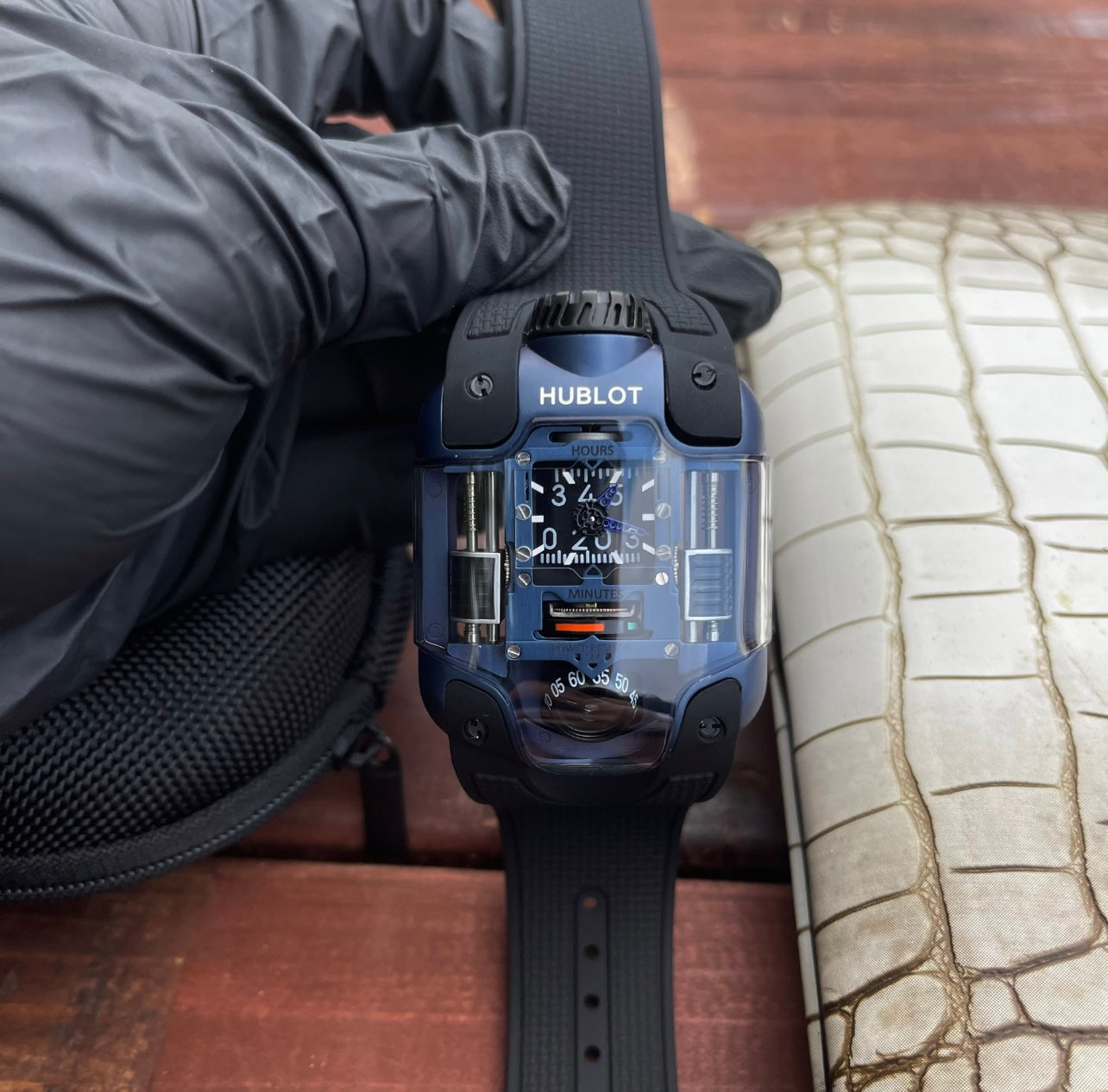 Hublot MP-10 Tourbillon Weight Energy System Watch Rubber Strap