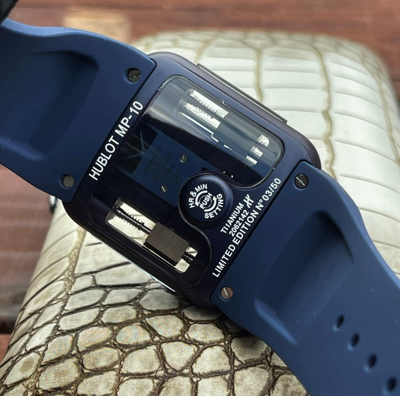 Hublot MP-10 Tourbillon Weight Energy System Watch Rubber Strap