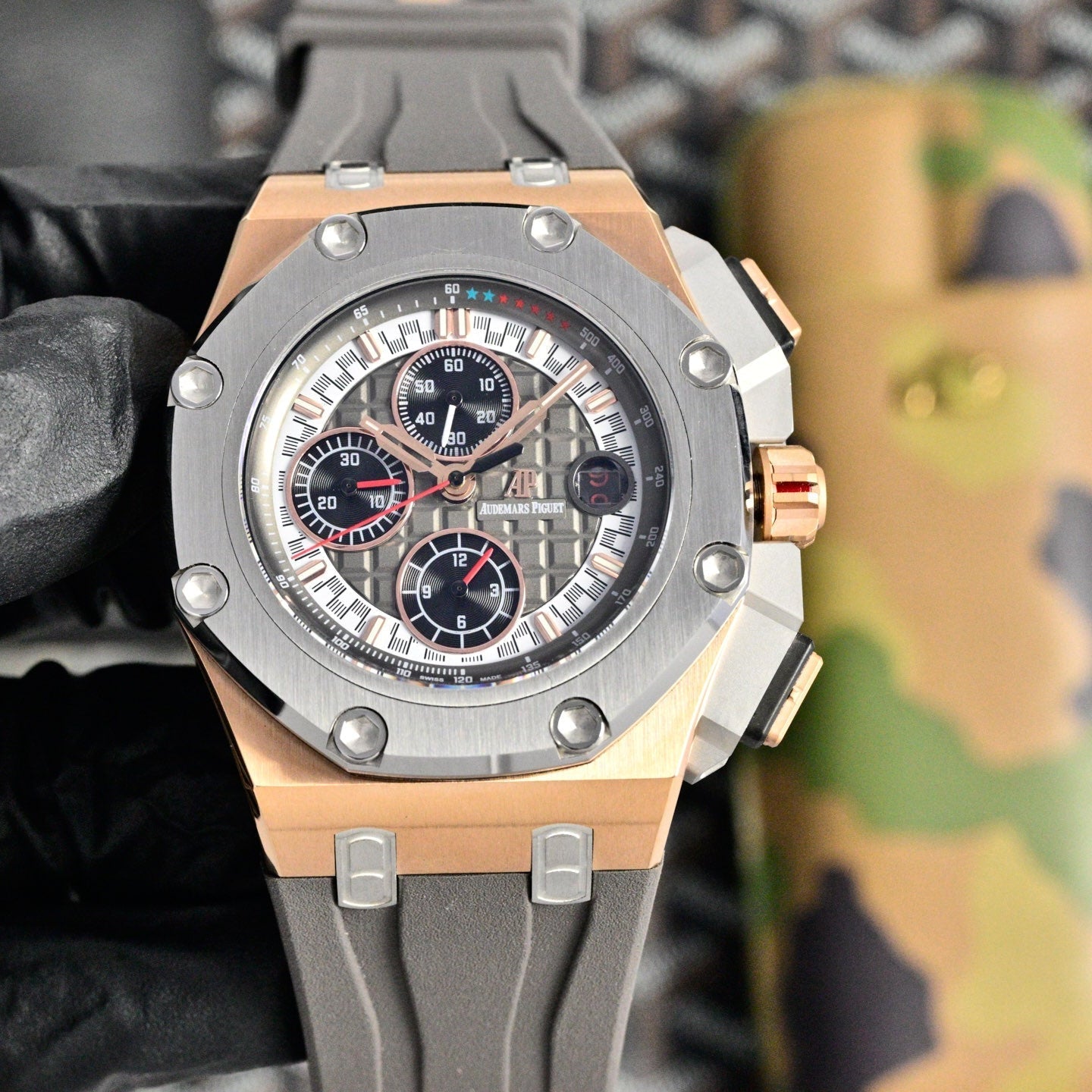 Audemars Piguet Royal Oak Chronograph 41mm Rose Gold Case Grey Dial