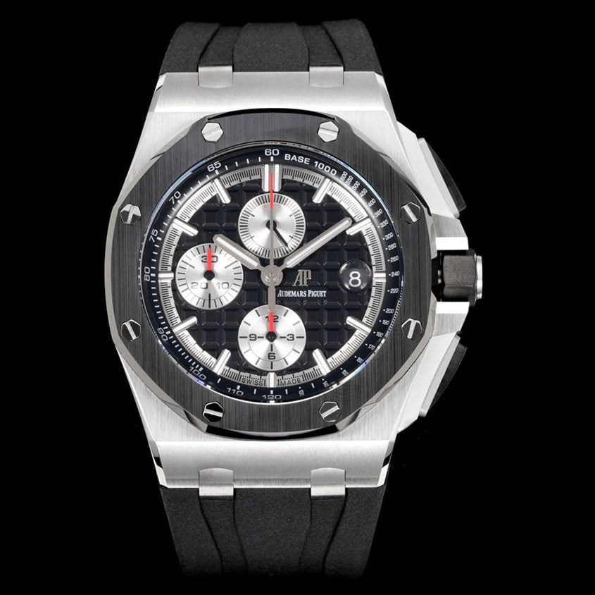 Audemars Piguet Royal Oak Offshore Chronograph 41mm Steel Case Black Silver Dial