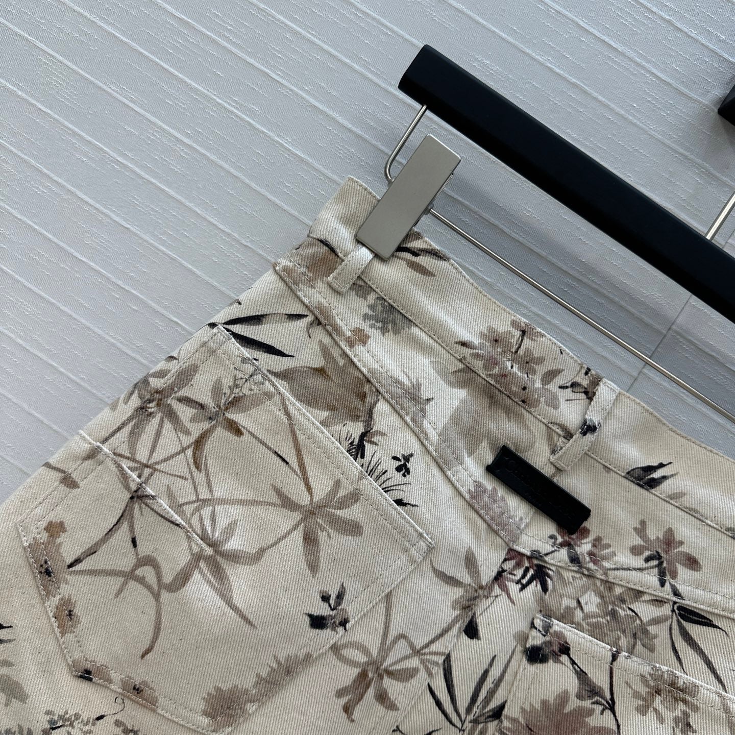 CD 25 Printed Denim Skirt Cotton