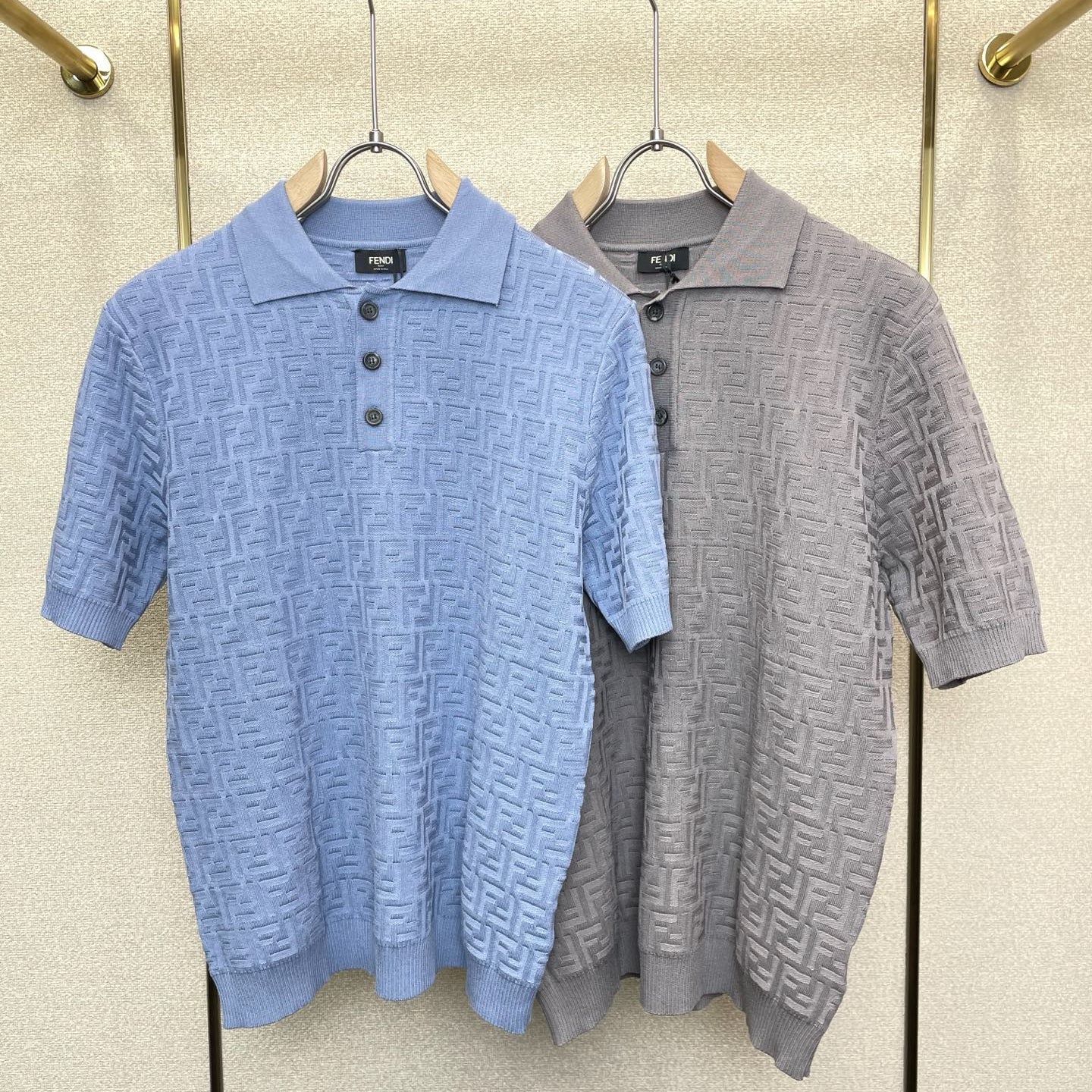 Fendi 2026 Men's Short-Sleeve Shirt Cotton Knitted 824341