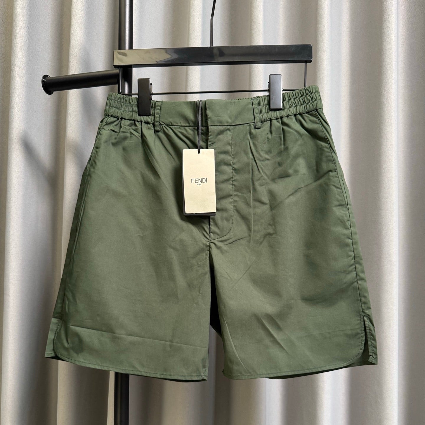 Fendi 2026 Men's Casual Shorts Olive Green Polyester Nylon 830399