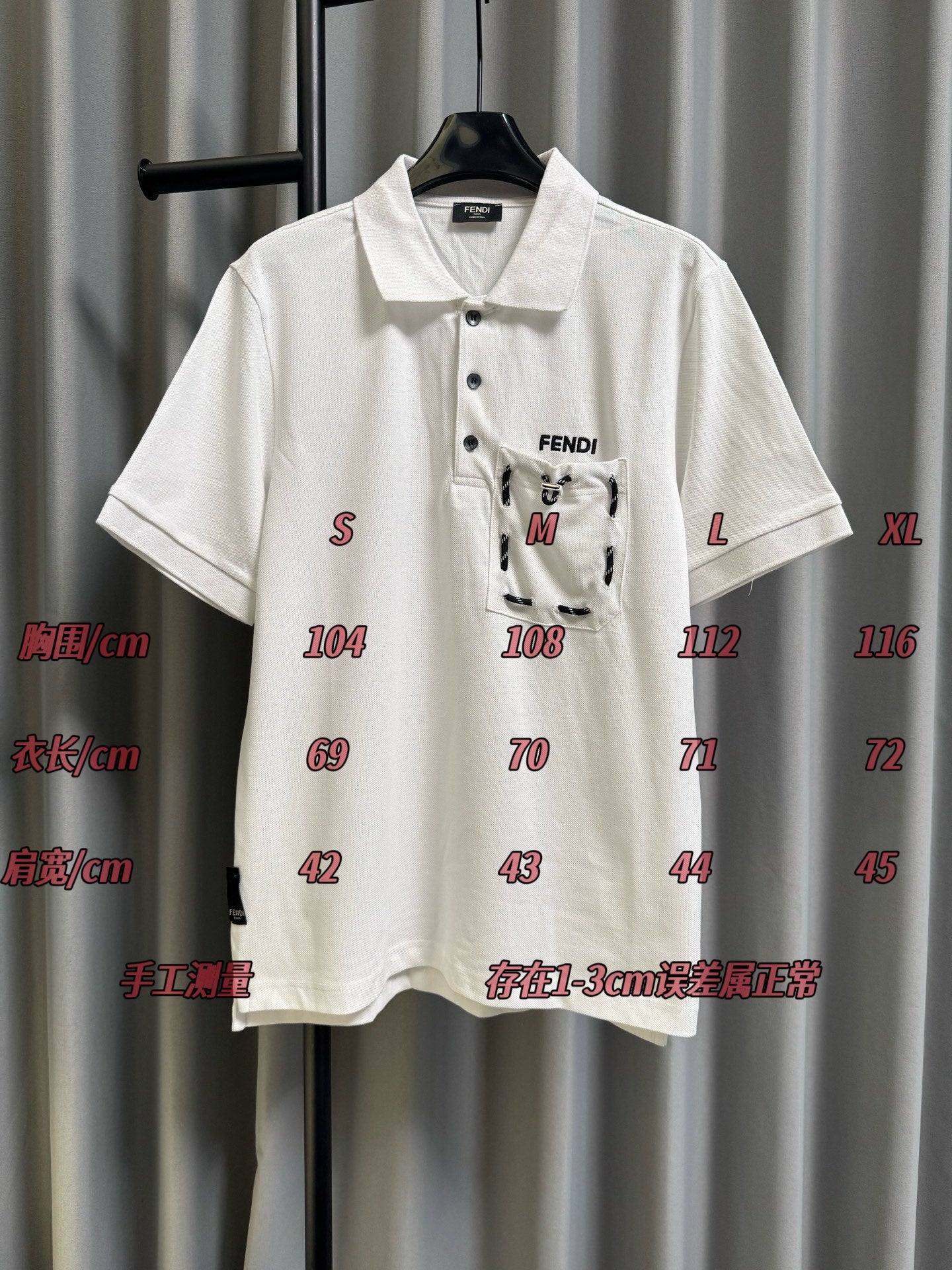 Fendi 2026 Men's Short-Sleeve Polo Shirt Cotton 830414