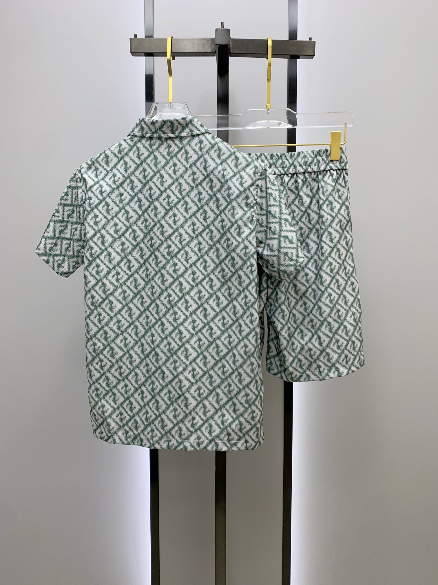 Fendi 2026 Men's Short-Sleeve Shirt Set Fabric 799290