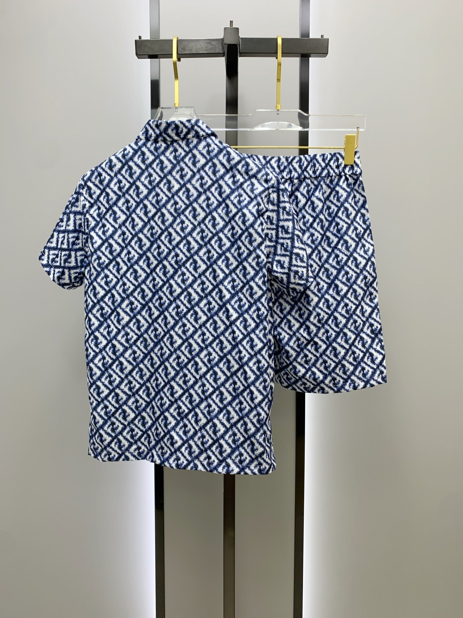 Fendi 2026 Men's Short-Sleeve Shirt Set Fabric 799290