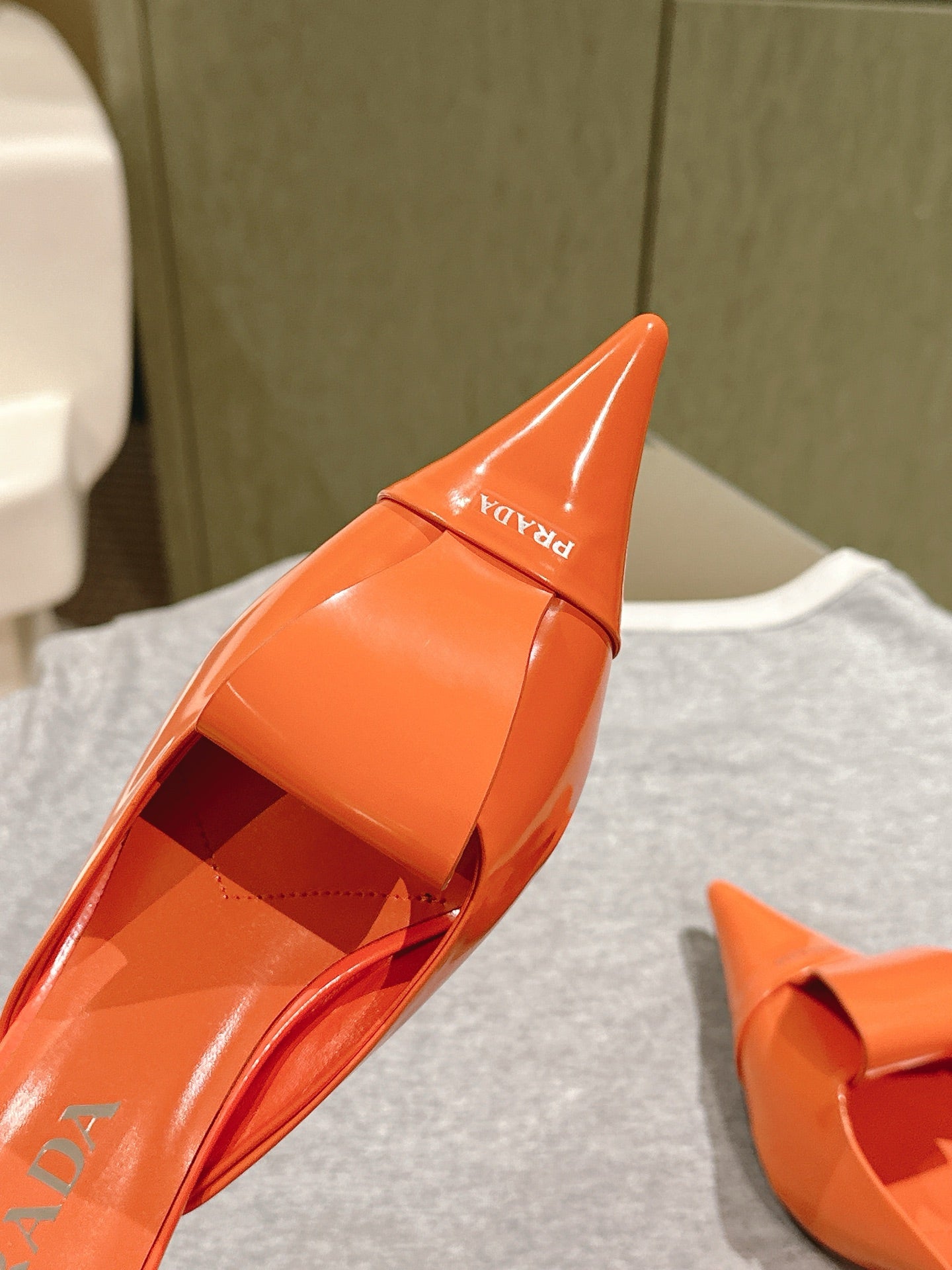 PRA 2026S High Heel Mule 65 Orange Sheepskin 657670