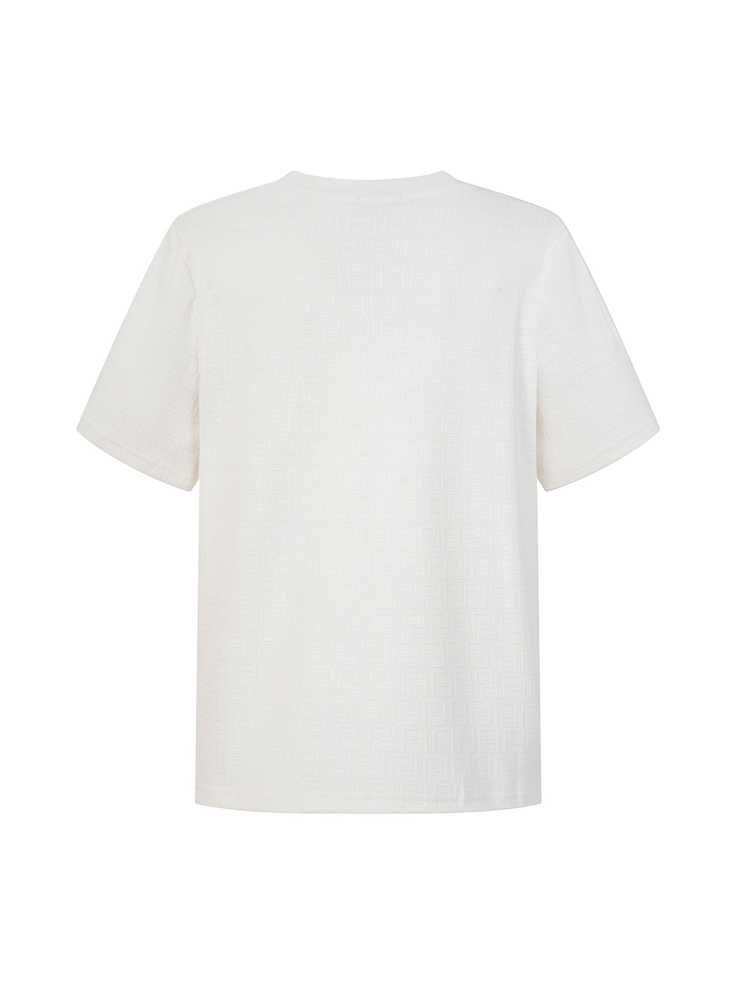 Fendi 2026 Men's Short-Sleeve T-Shirt Jacquard Cotton Wool 830111