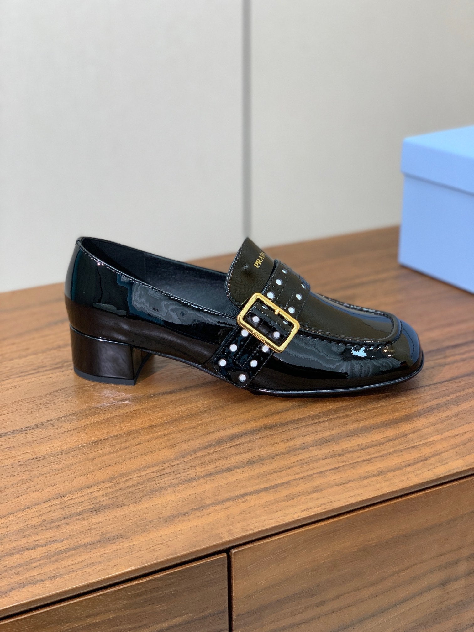 Prada 2026 Modellerie Stud Loafers 25mm Calfskin Leather 792674