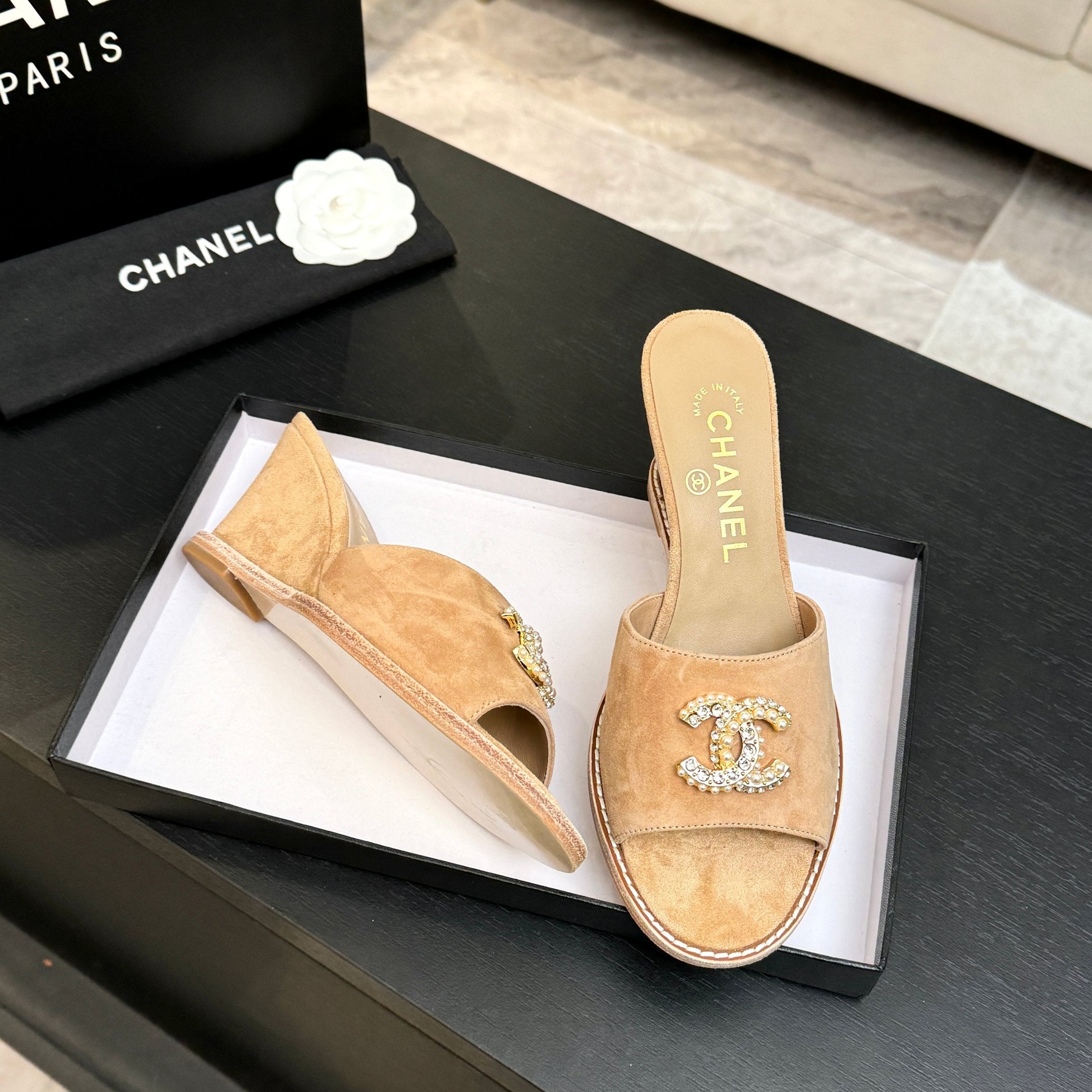 CC 2026 Wedge Sandals 65 Suede