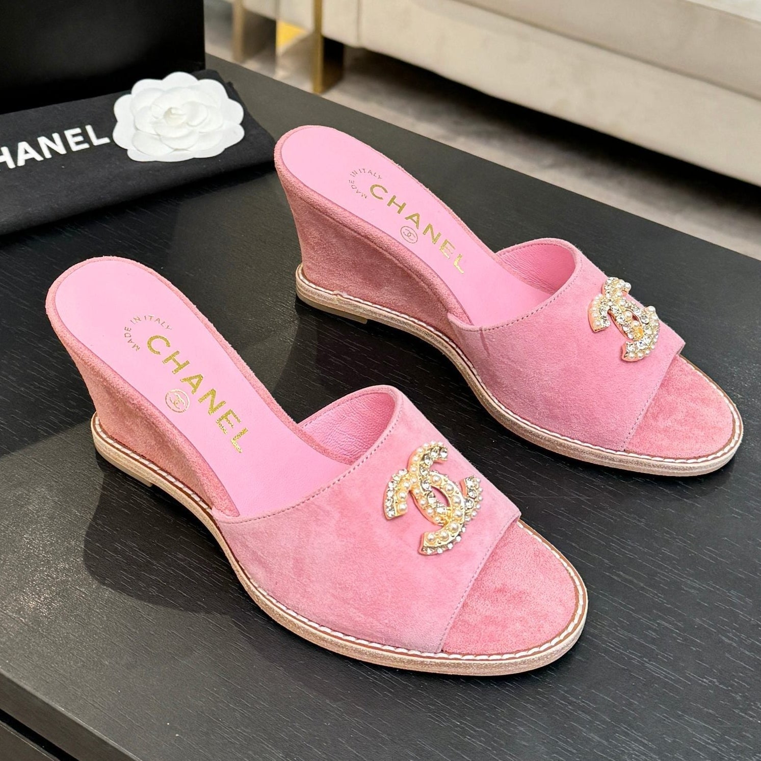CC 2026 Wedge Sandals 65 Suede