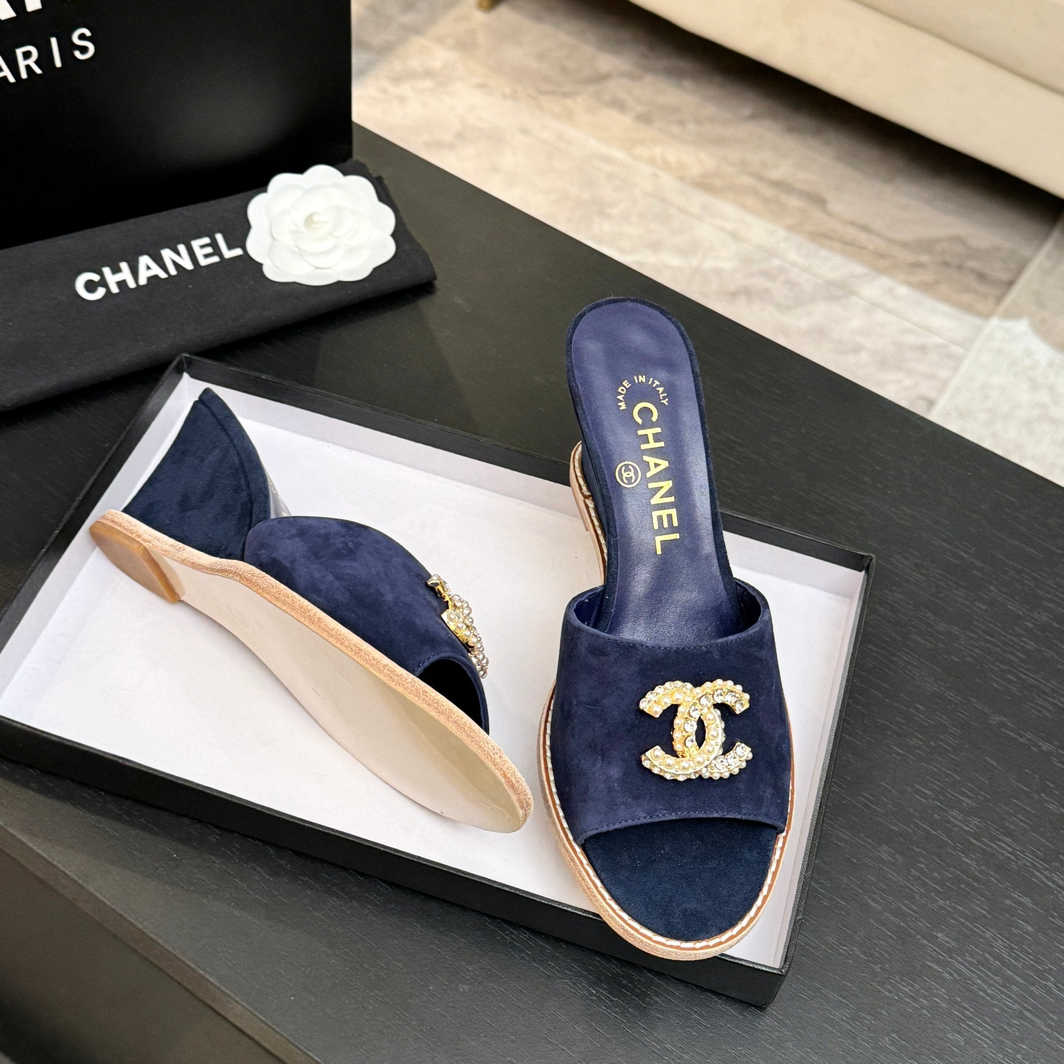 CC 2026 Wedge Sandals 65 Suede