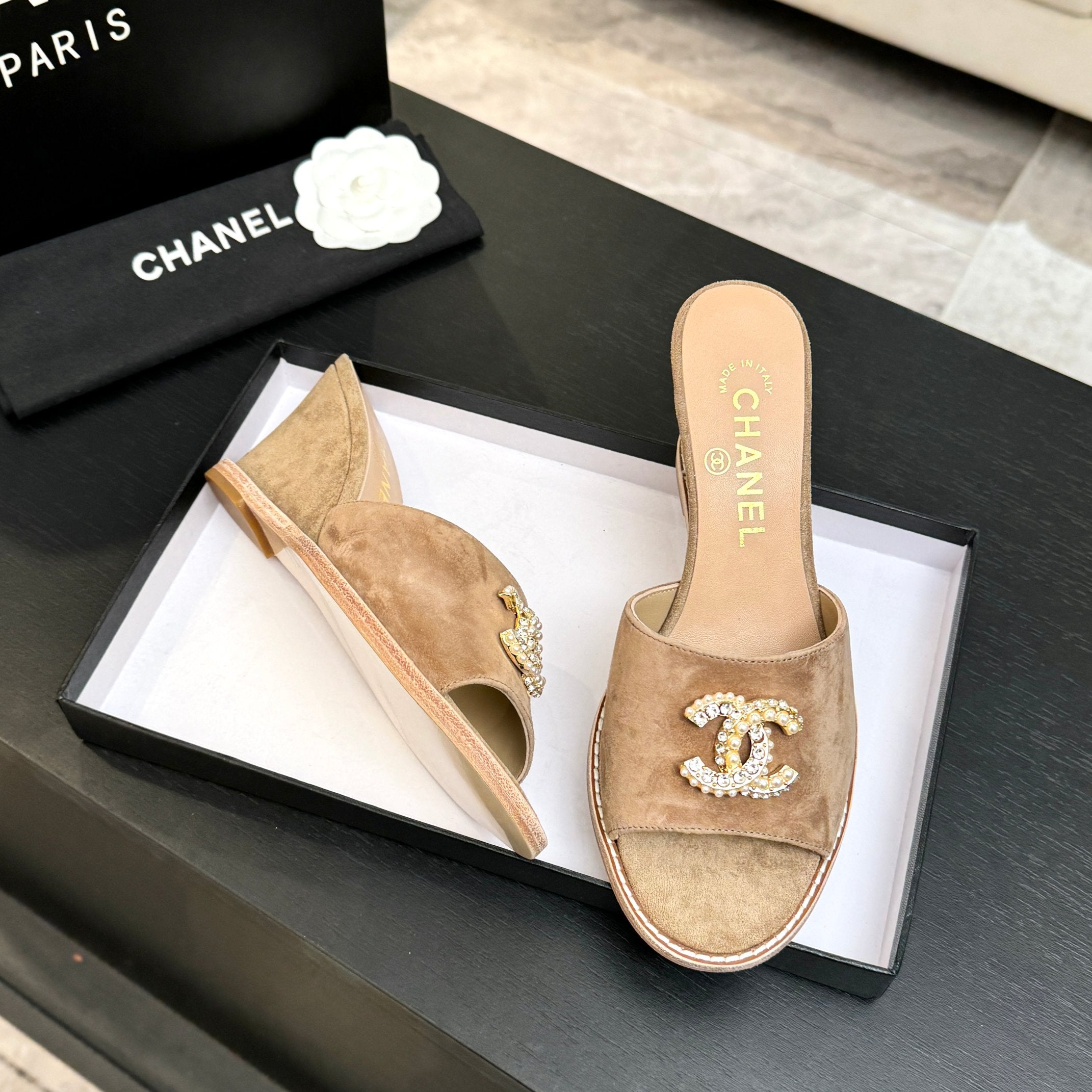 CC 2026 Wedge Sandals 65 Suede
