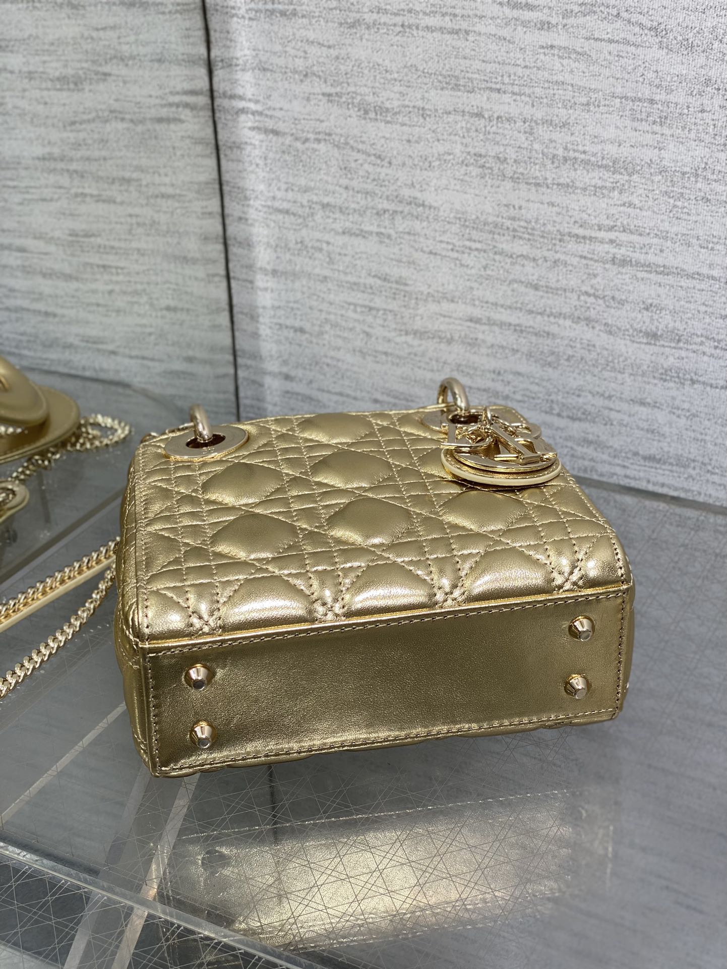 Dior 2026 Mini Lady Dior Bag Gold Lambskin 270893