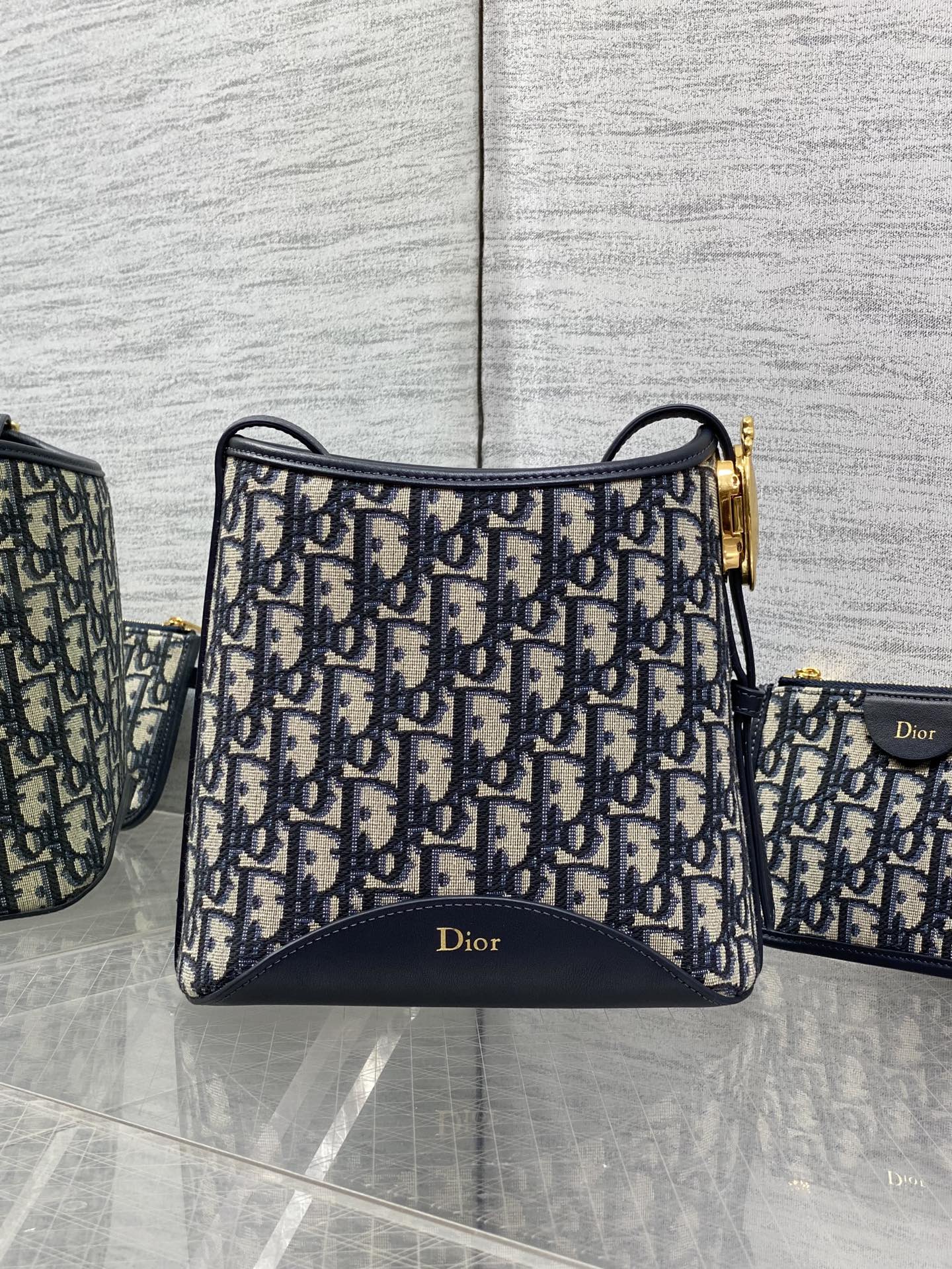 Dior 2026 Medaillon Bucket Bag 19.5cm Fabric And Grained Calfskin