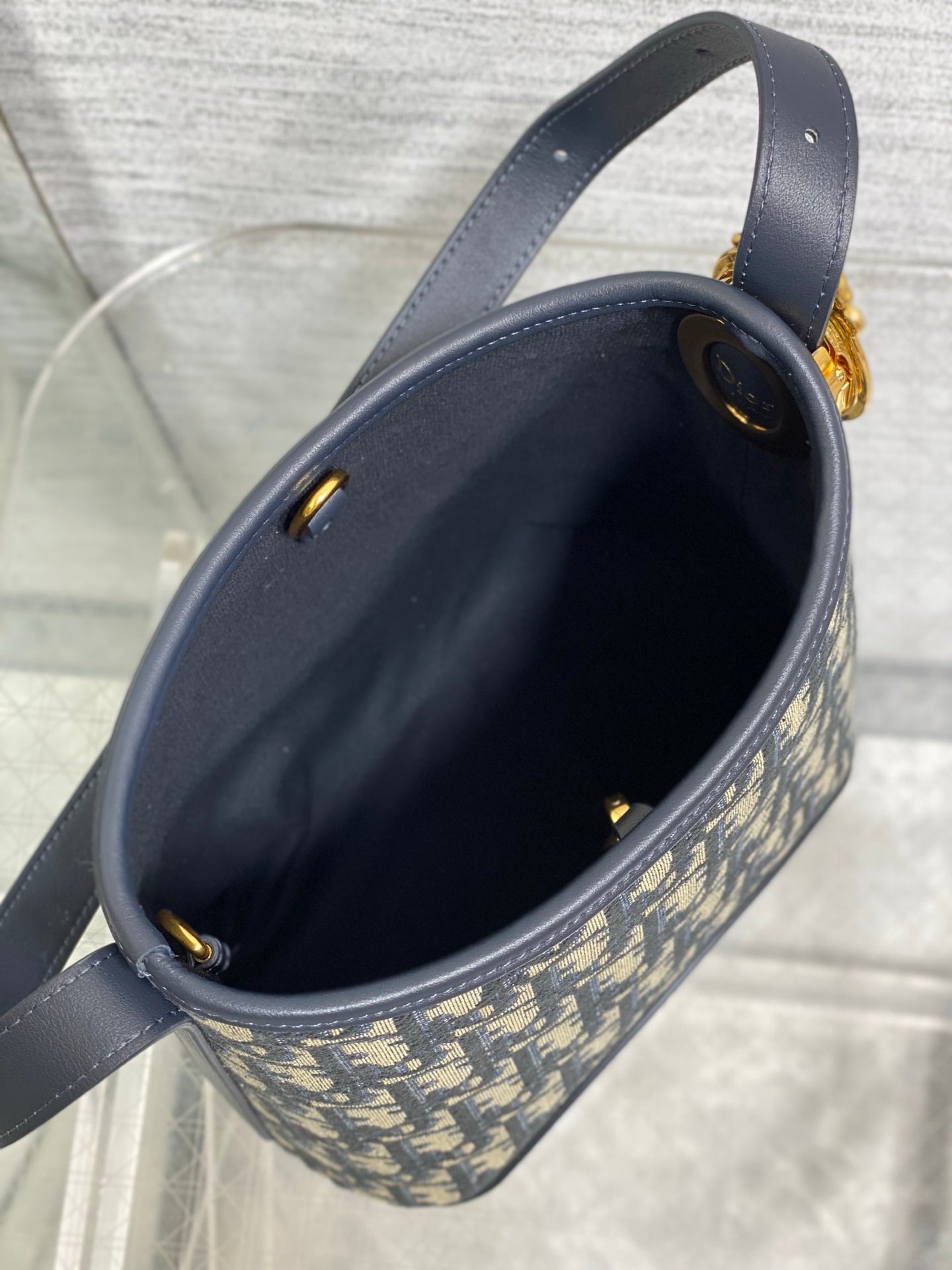 Dior 2026 Medaillon Bucket Bag 19.5cm Fabric And Grained Calfskin