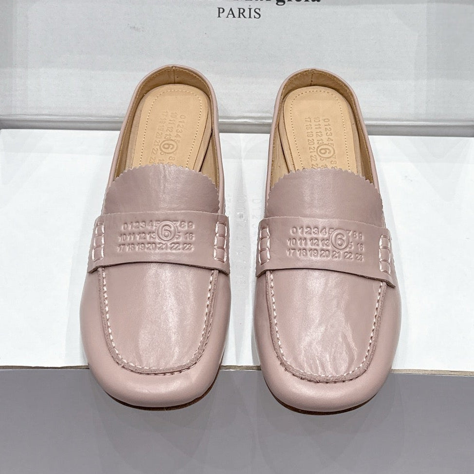 Maison Margiela 2026 Mid-Heel Loafers Mules 35mm Cowhide Suede 924855