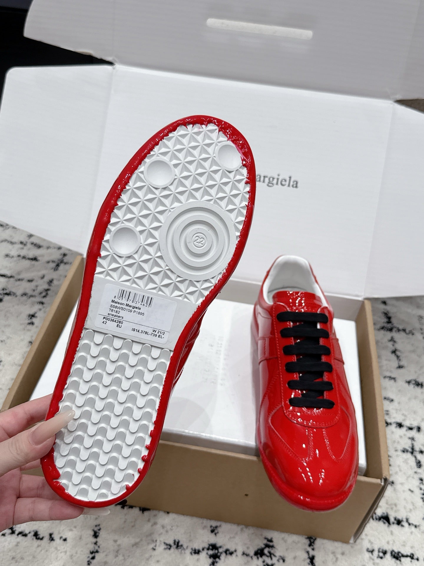 Maison Margiela 2026 Replica Sneaker Glossy Leather 923262