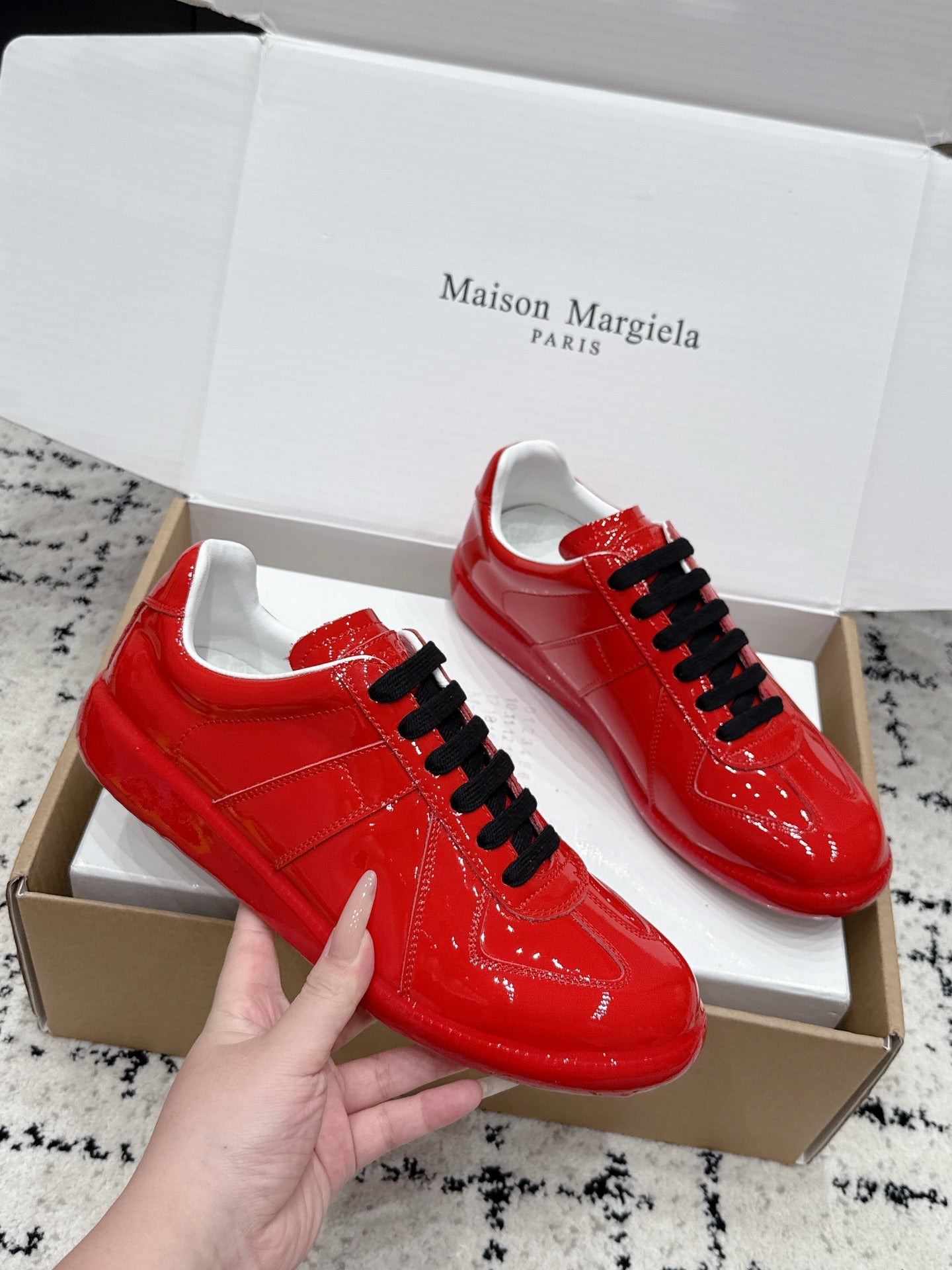 Maison Margiela 2026 Replica Sneaker Glossy Leather 923262