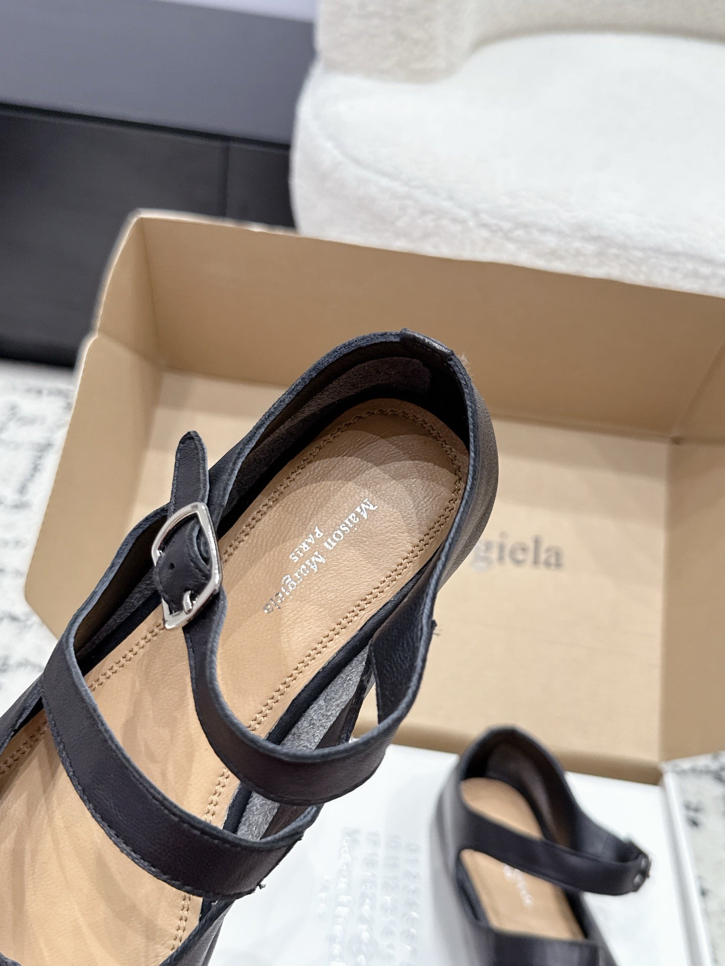 Maison Margiela 2026 Mary Jane Ballet Flat Sheepskin 923257