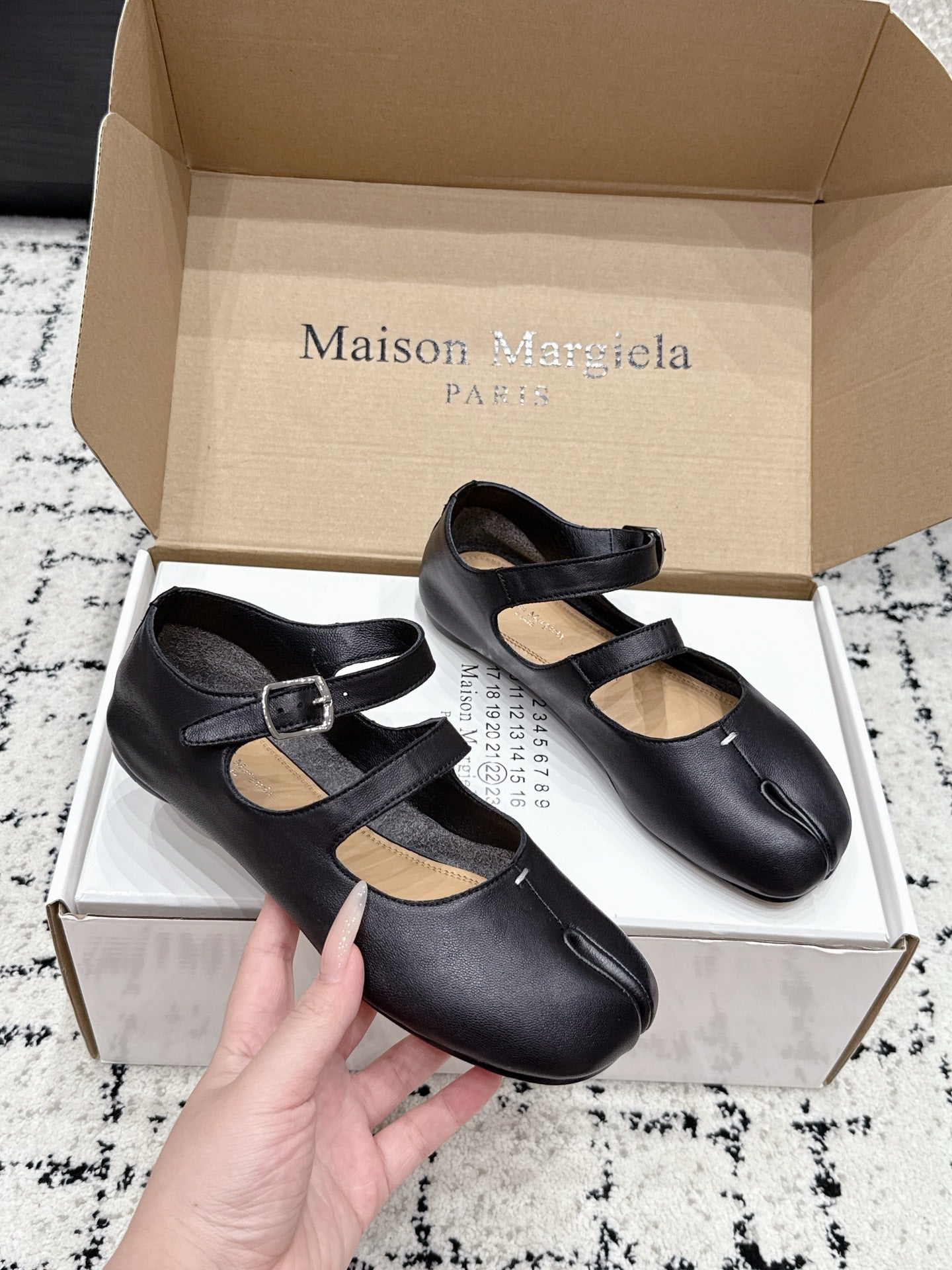 Maison Margiela 2026 Mary Jane Ballet Flat Sheepskin 923257