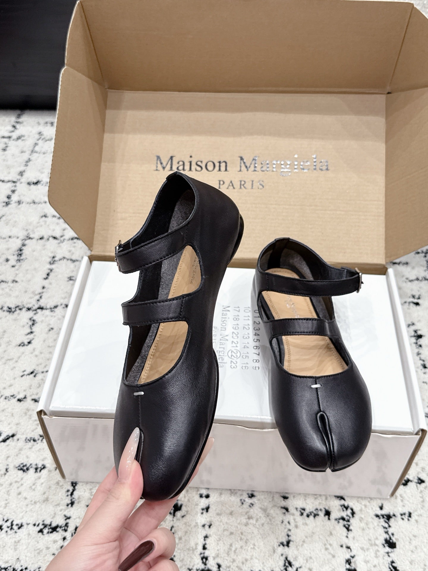 Maison Margiela 2026 Mary Jane Ballet Flat Sheepskin 923257