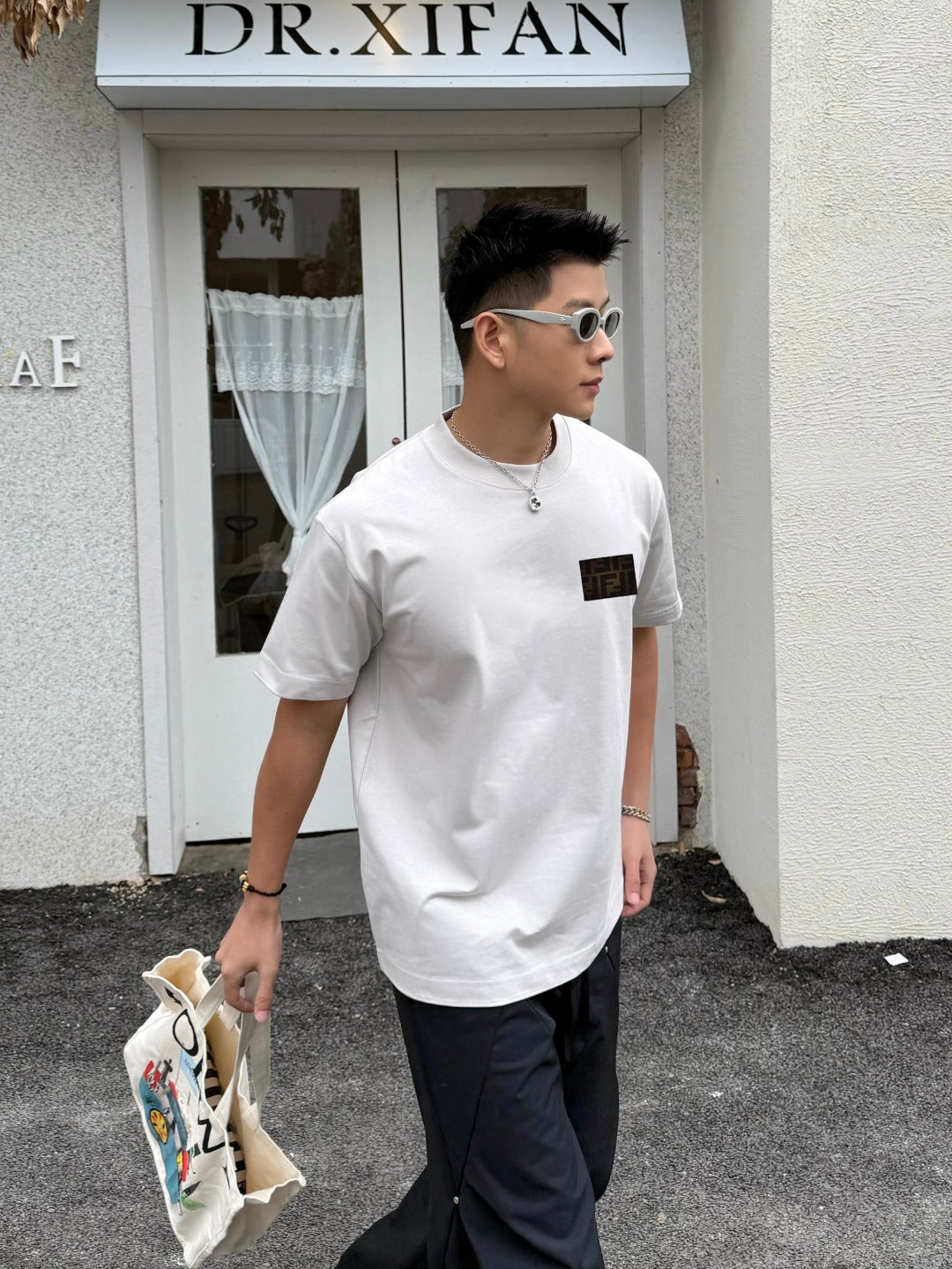 Fendi 2026 Men's Short-Sleeve T-Shirt Cotton 806093