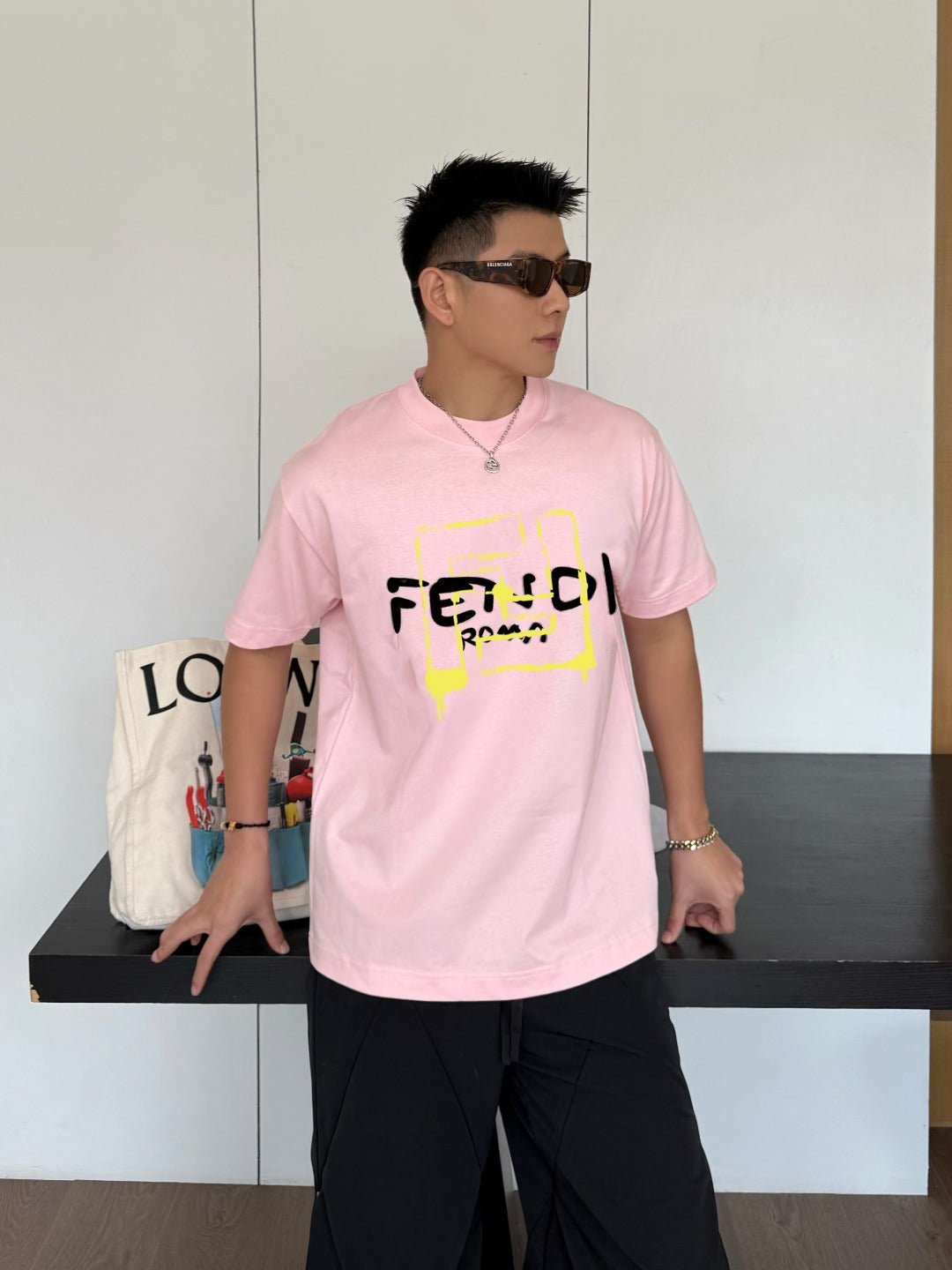 Fendi 2026 Men's Short-Sleeve T-Shirt Cotton 805945