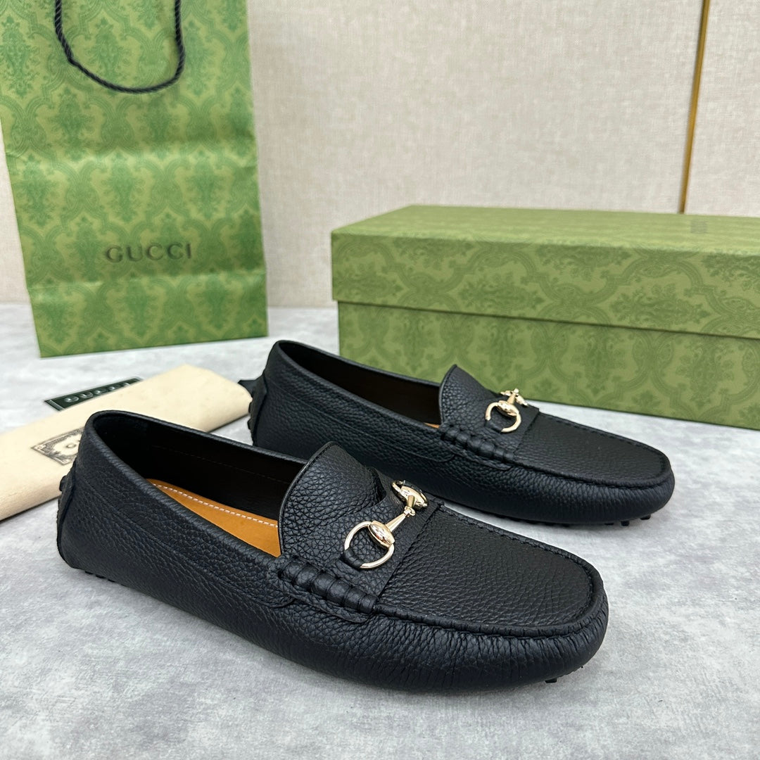 GG Men's Loafer Black Cowhide 522537