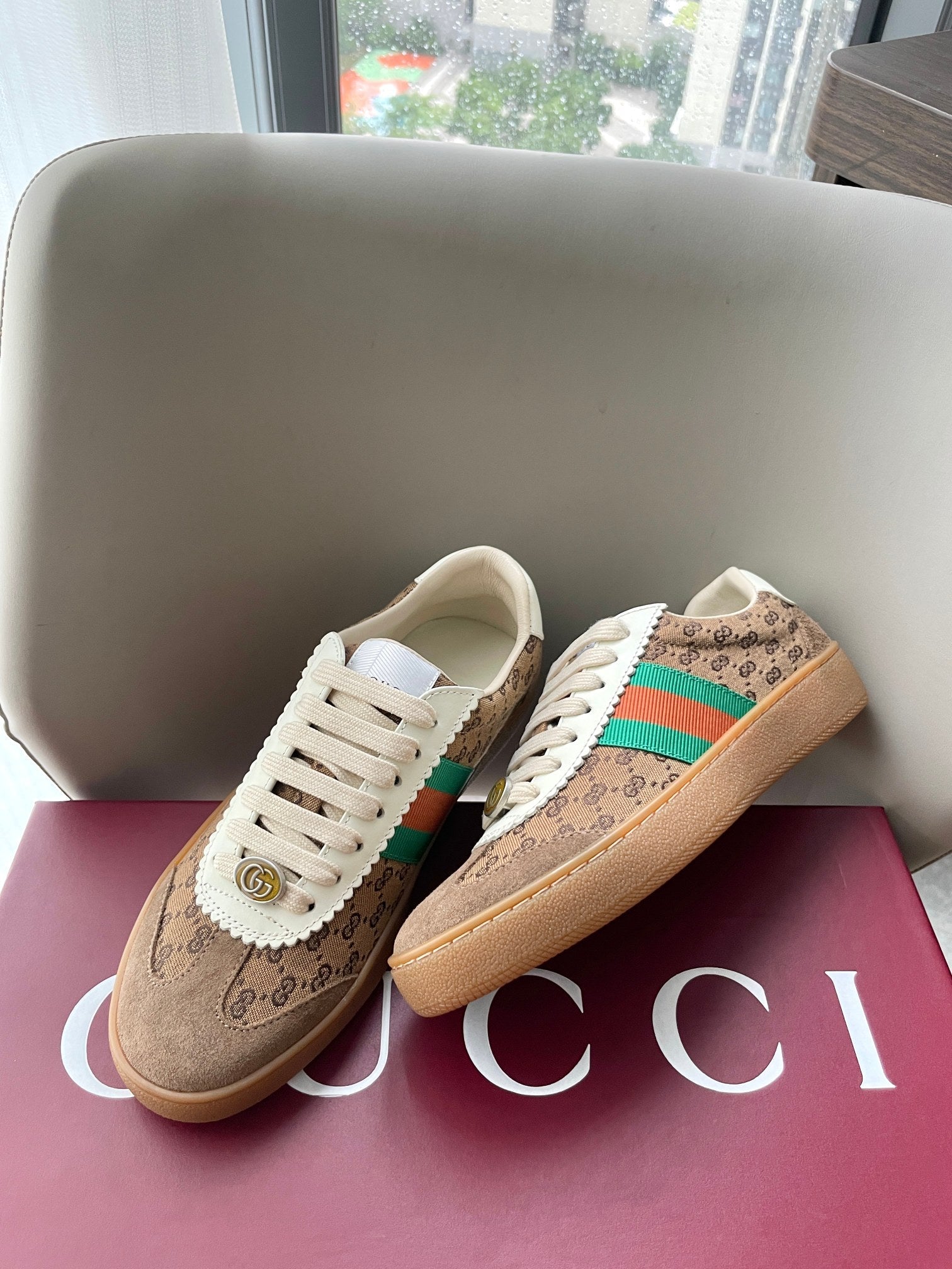 GG 26 Sneaker Brown Canvas Suede 632802