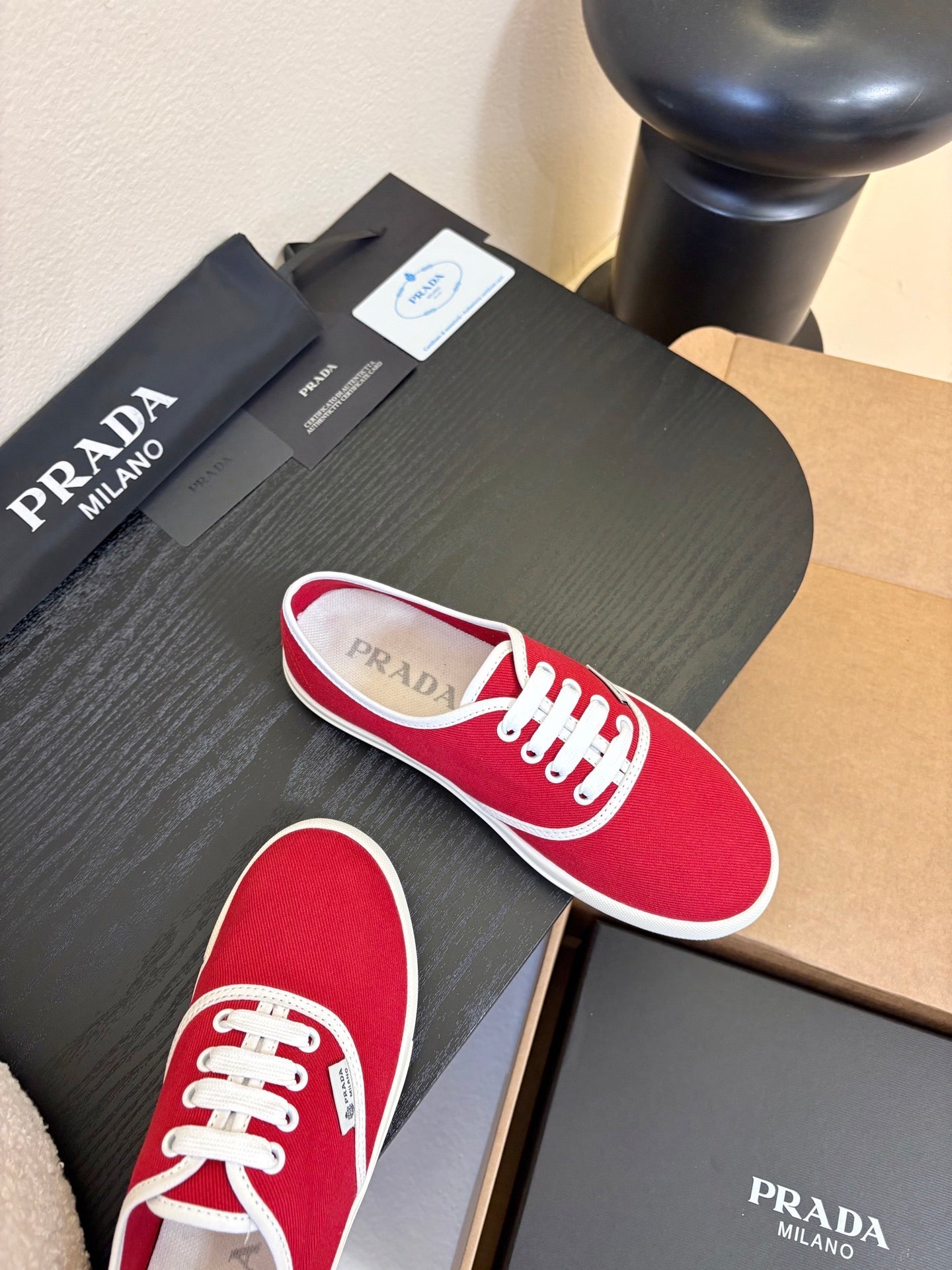 PRA 26S Casual Shoes Red White Canvas 627465