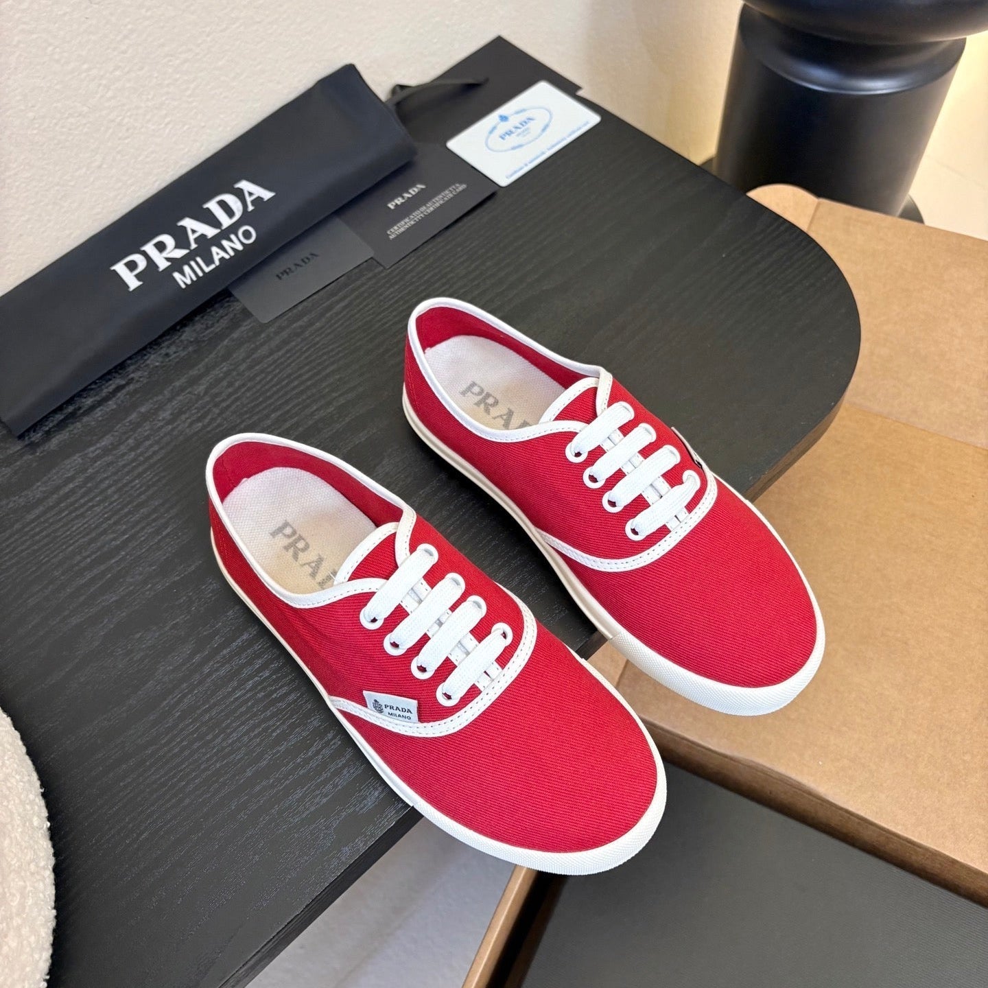 PRA 26S Casual Shoes Red White Canvas 627465