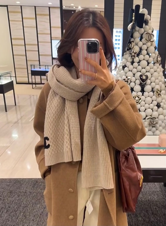 CC Scarf 190 CM In Beige Cashmere 393185