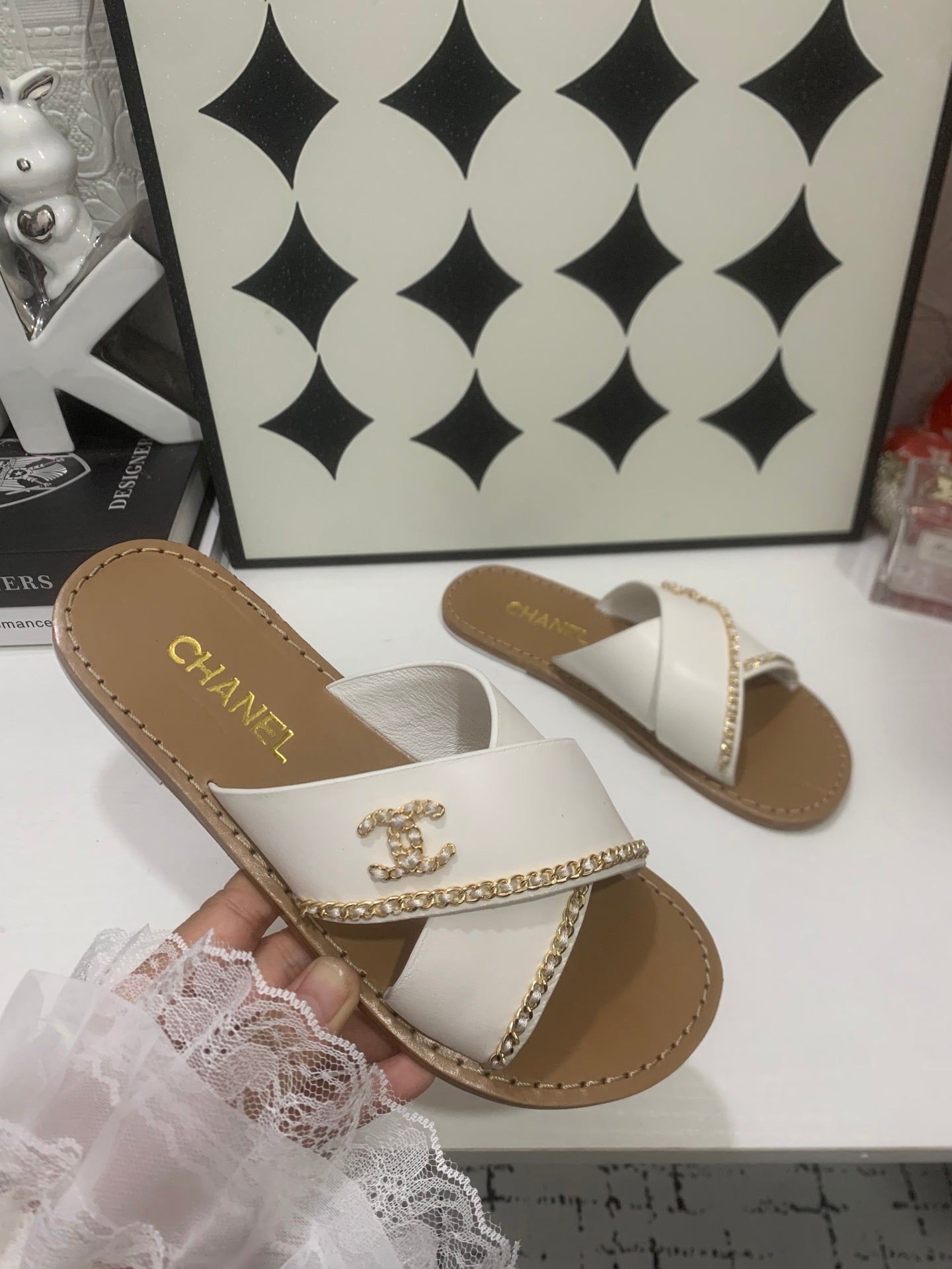 Chanel 2026 Flats Slide Sandals Calfskin 802340