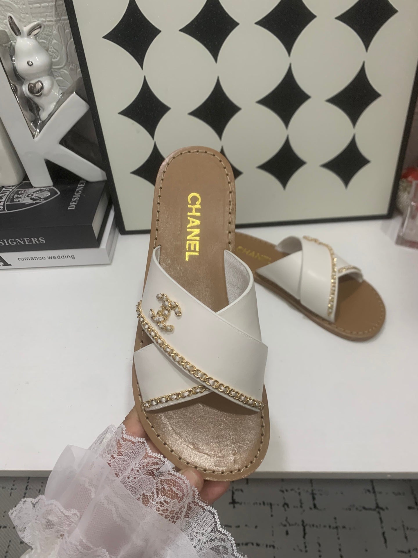 Chanel 2026 Flats Slide Sandals Calfskin 802340