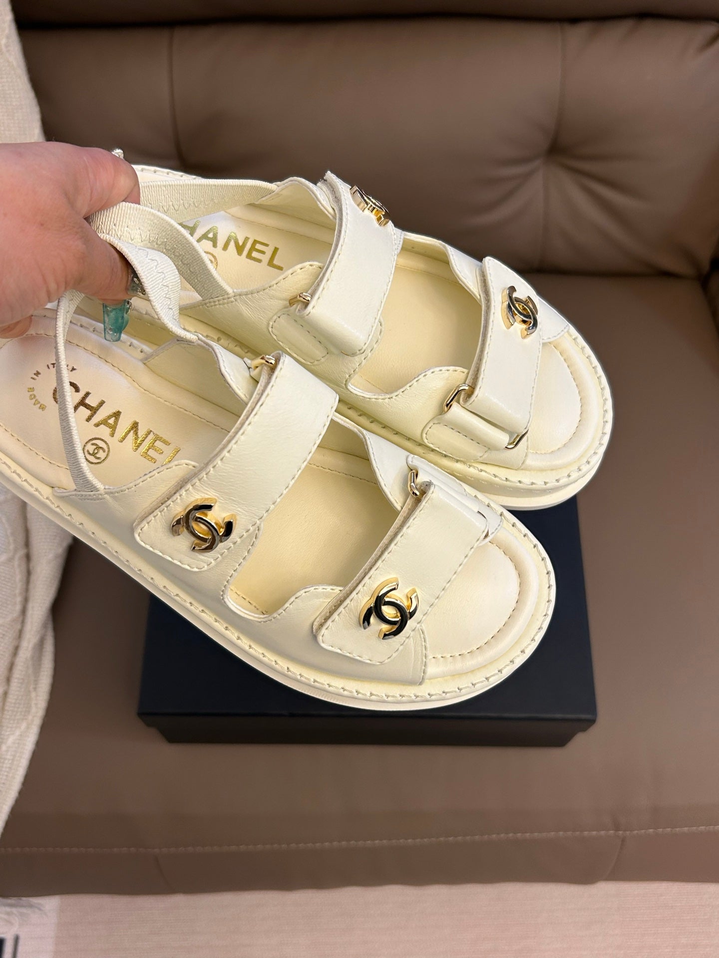 Chanel 2026 Dad Sandals Rubber Leather 779330