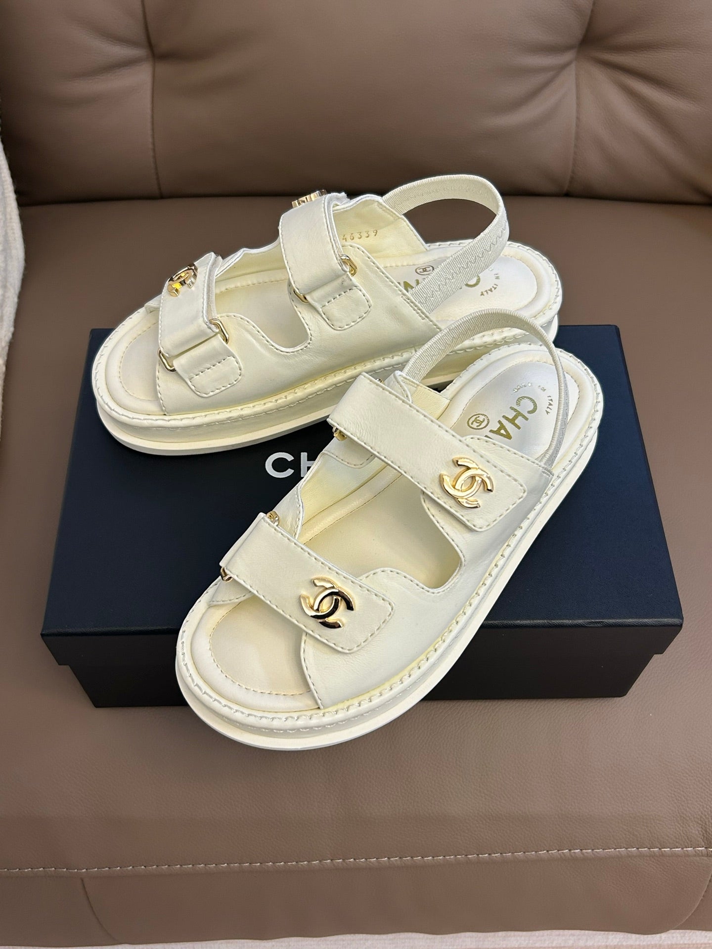Chanel 2026 Dad Sandals Rubber Leather 779330