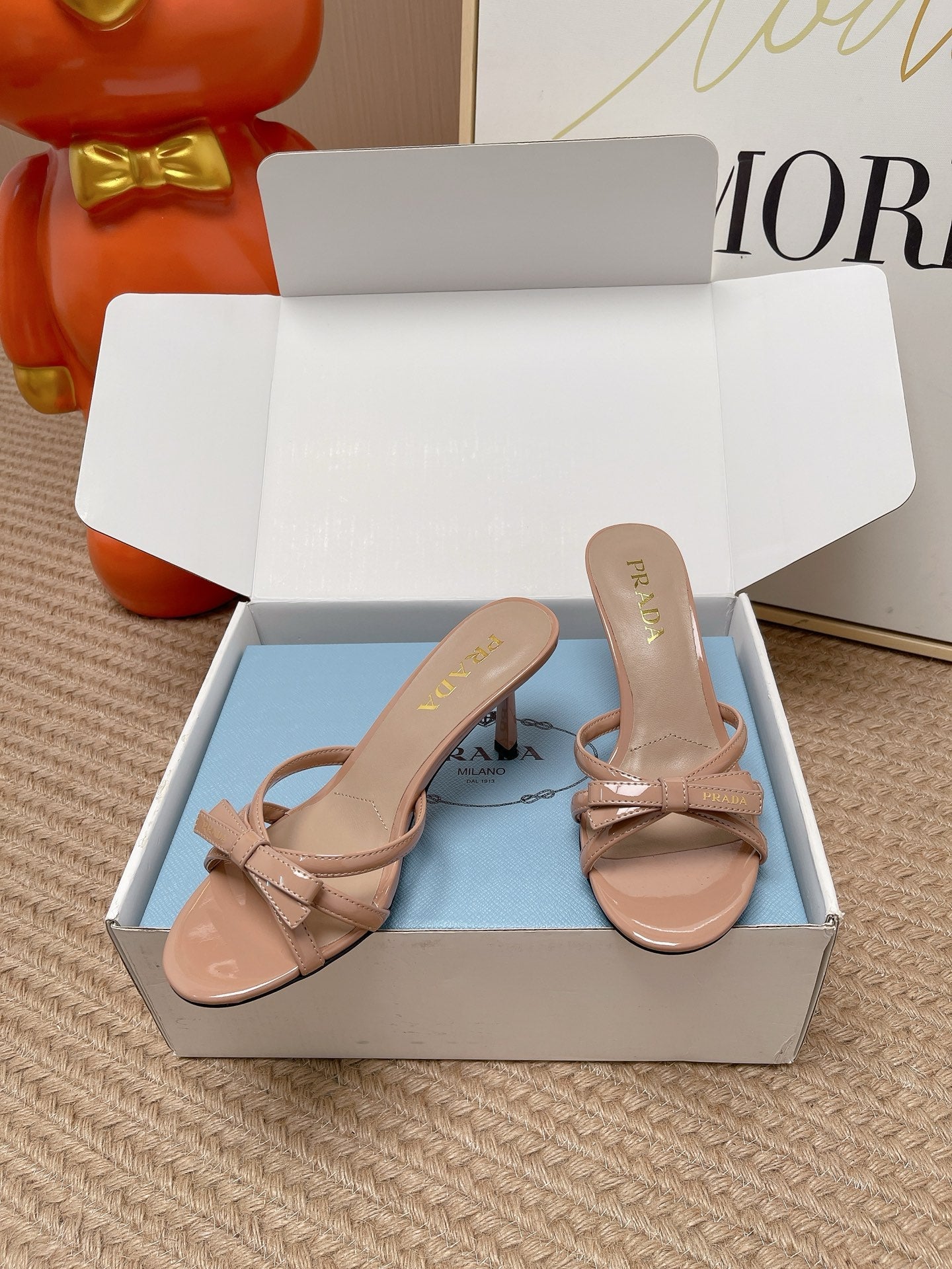 Prada 2026 Sandal 75mm Glossy Leather 854427