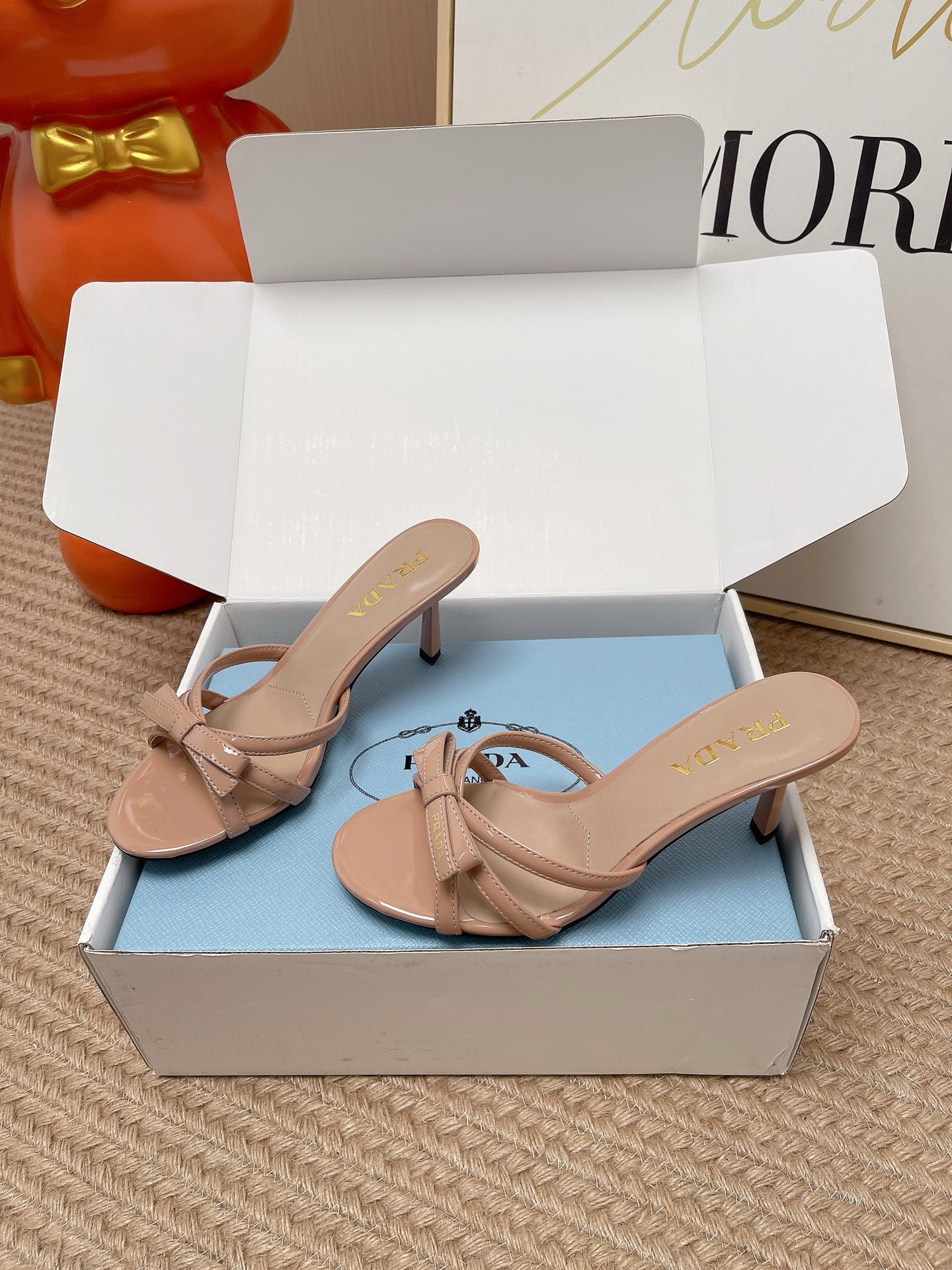 Prada 2026 Sandal 75mm Glossy Leather 854427