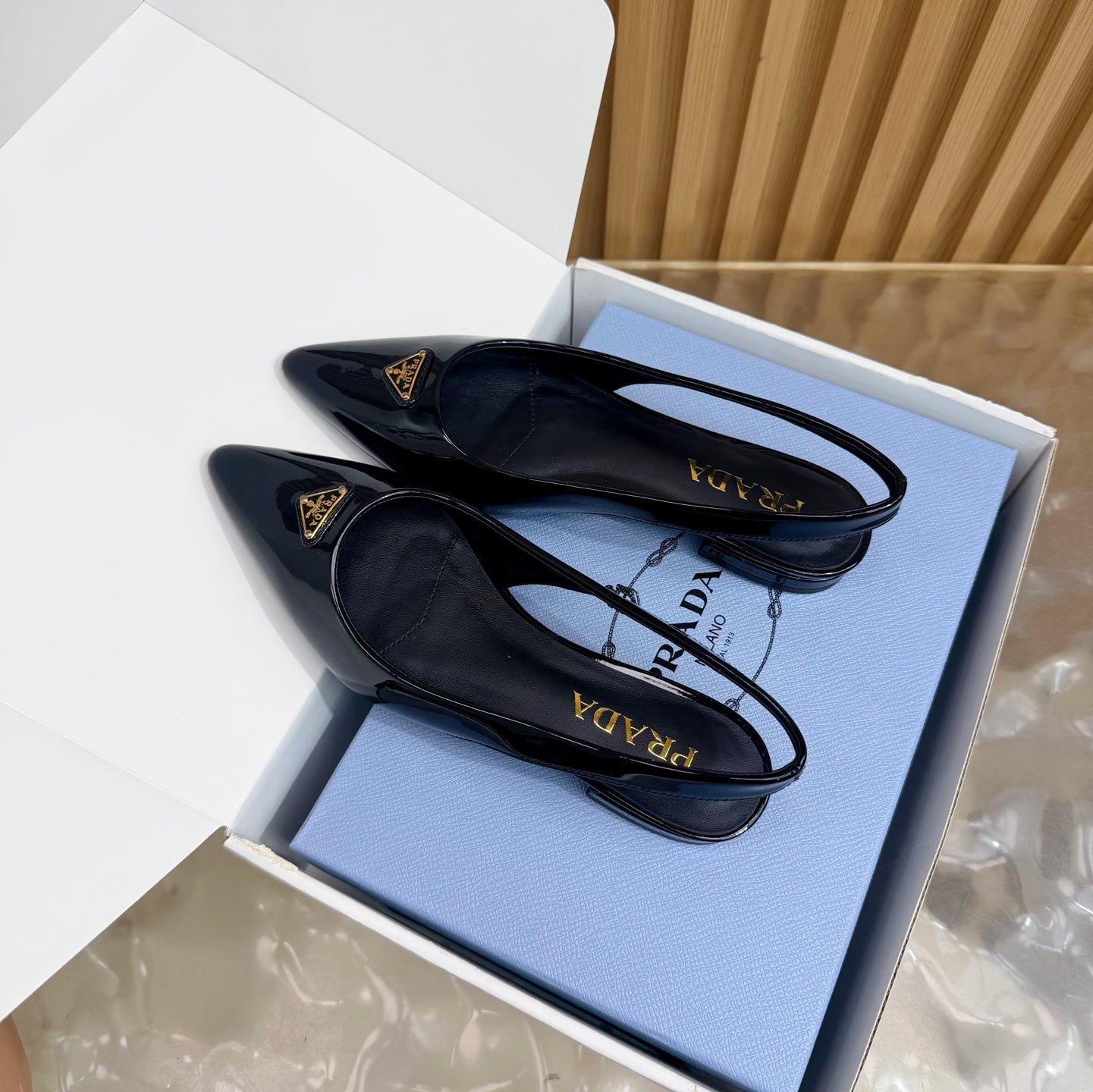 Prada 2026 Slingback Patent Leather 854174