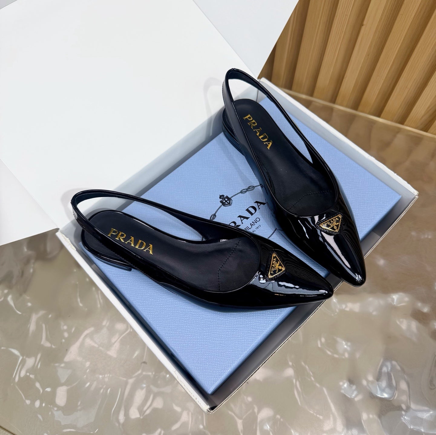 Prada 2026 Slingback Patent Leather 854174
