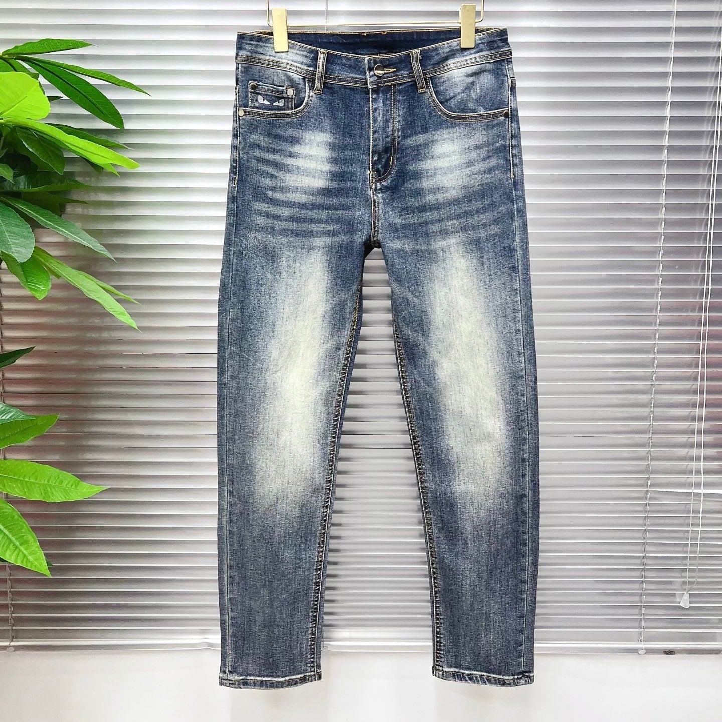Fendi 2026 Men's Jeans Blue Denim 739874