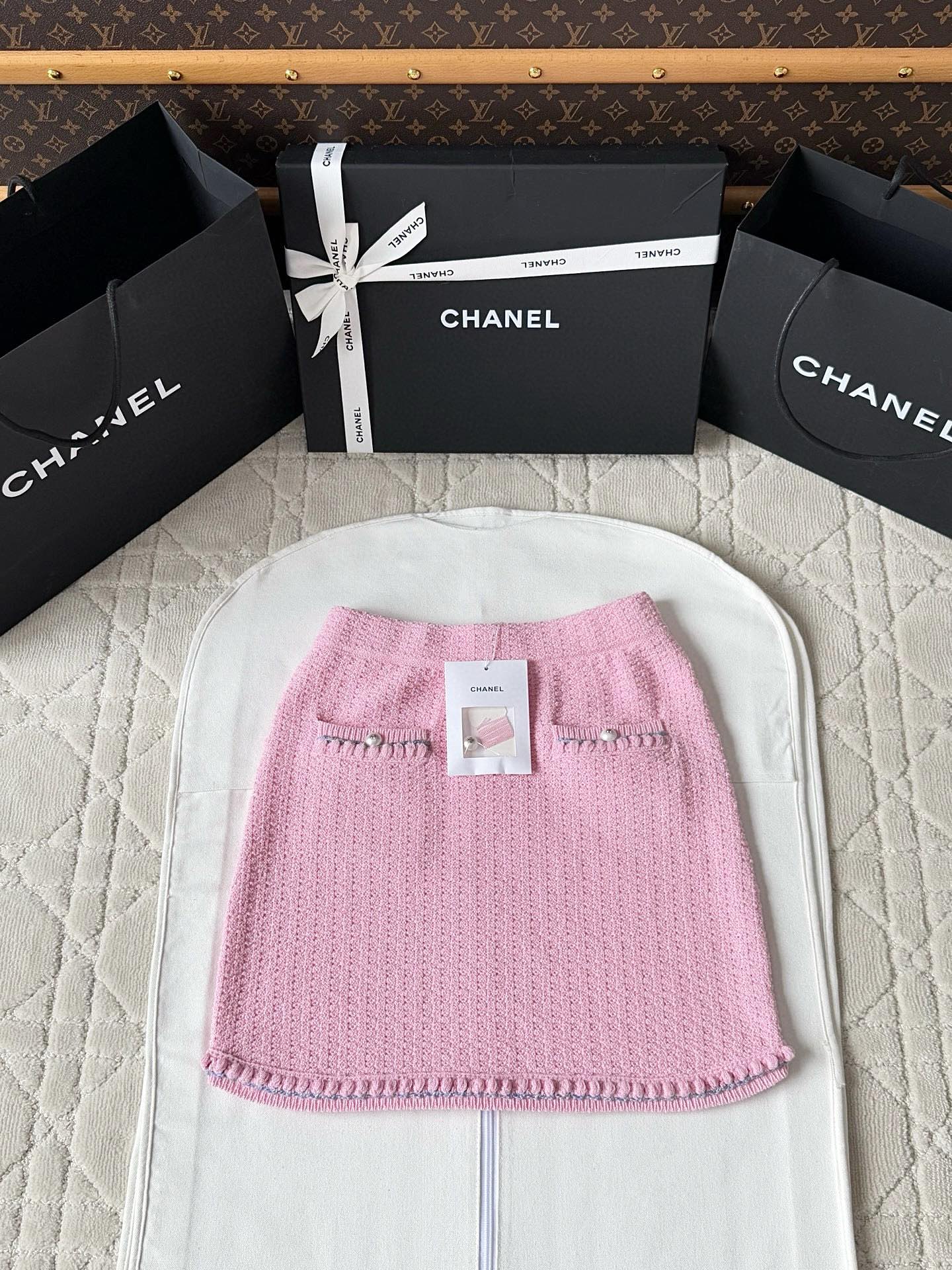 CC 25 cardigan set pink wool 237296