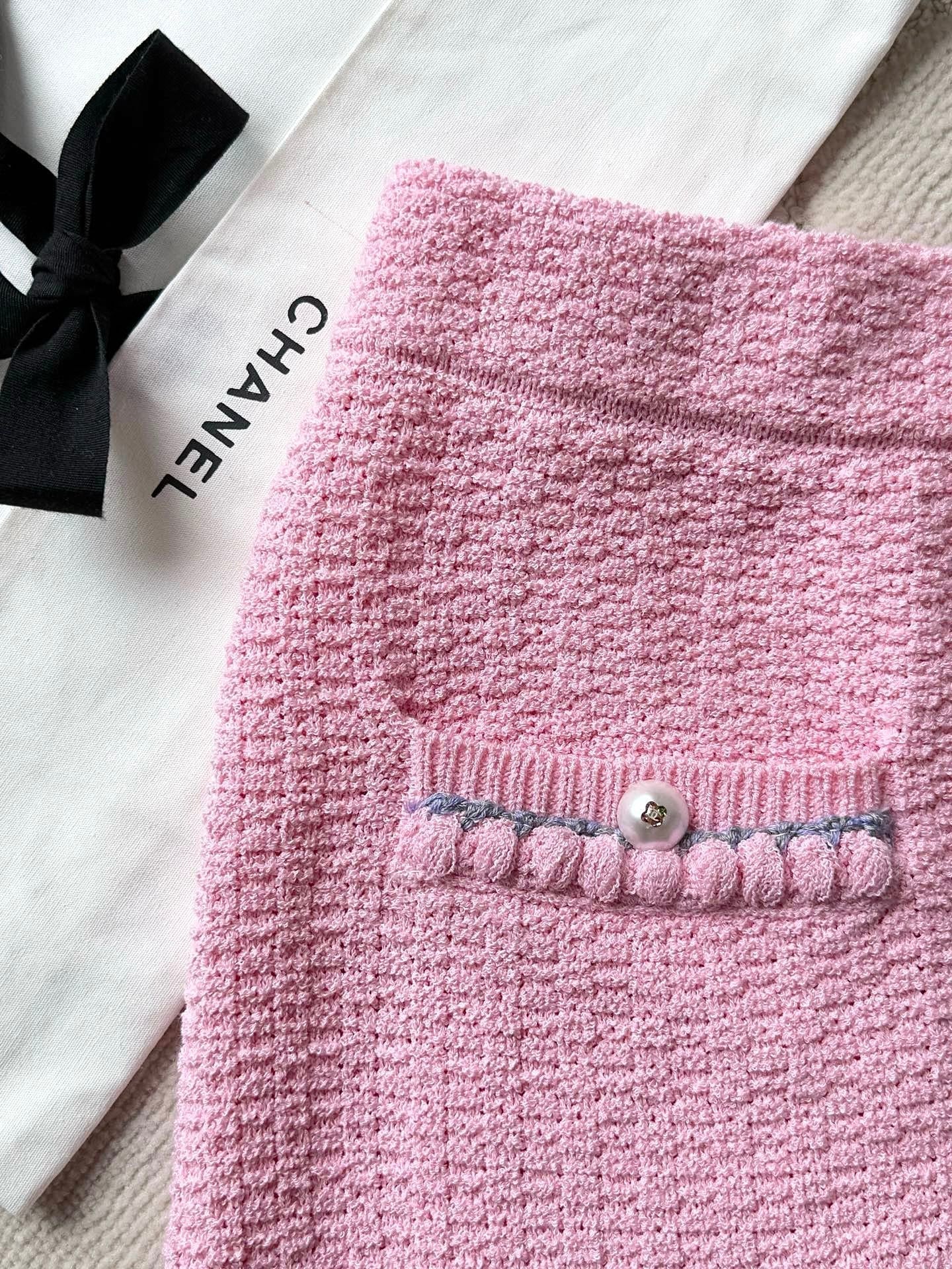 CC 25 cardigan set pink wool 237296