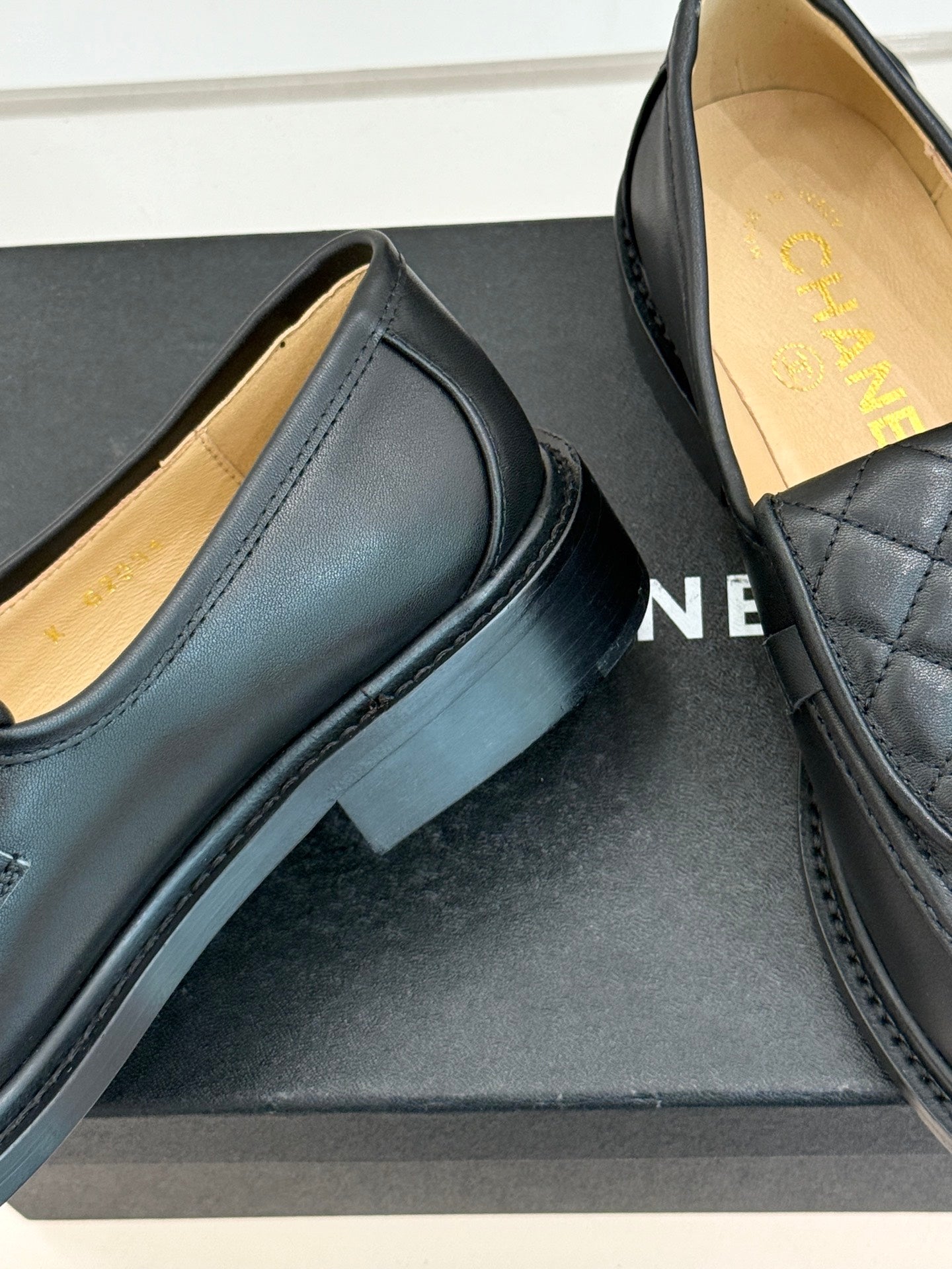 Chanel 2026 Double C High-Heeled Loafers Leather Sheepskin 826099