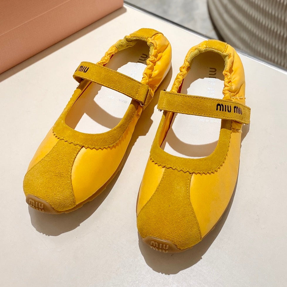 Miu Miu 2026 Ballet Flat Suede Fabric